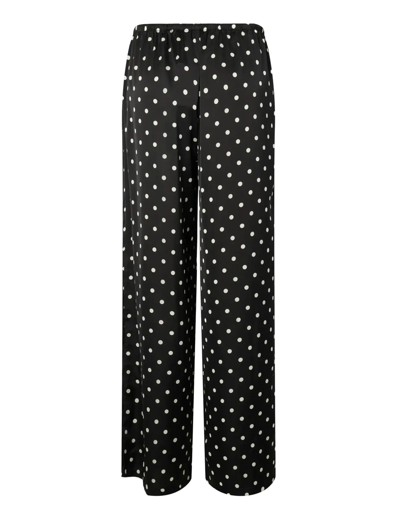 Pieces - PCJYTTA MW STRAIGHT SATIN PANTS WVN D2D - bikses ar taisnām starām - black - 2