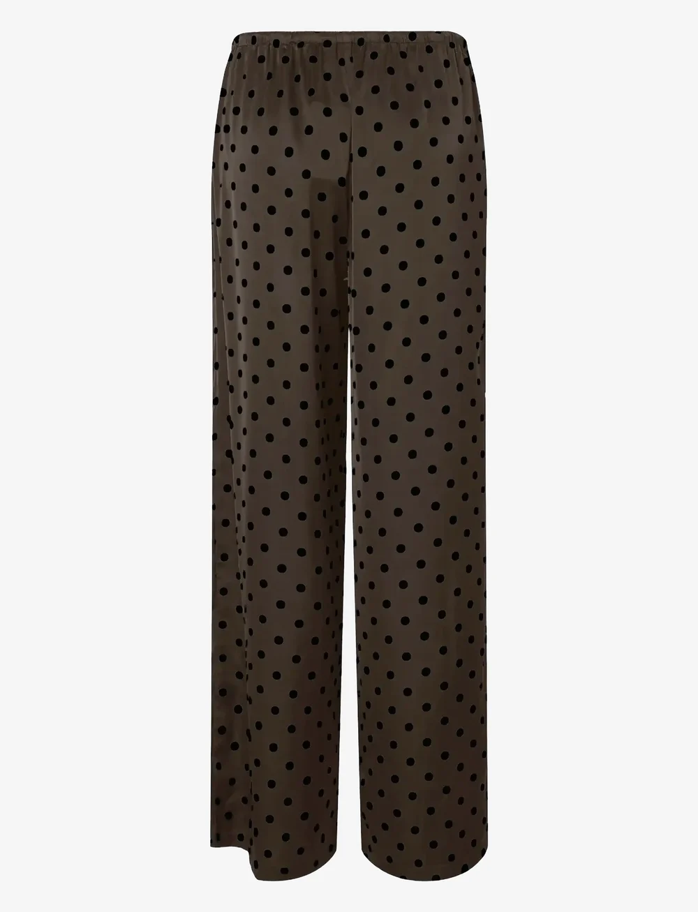 Pieces - PCJYTTA MW STRAIGHT SATIN PANTS WVN D2D - bukser med lige ben - hot fudge - 2