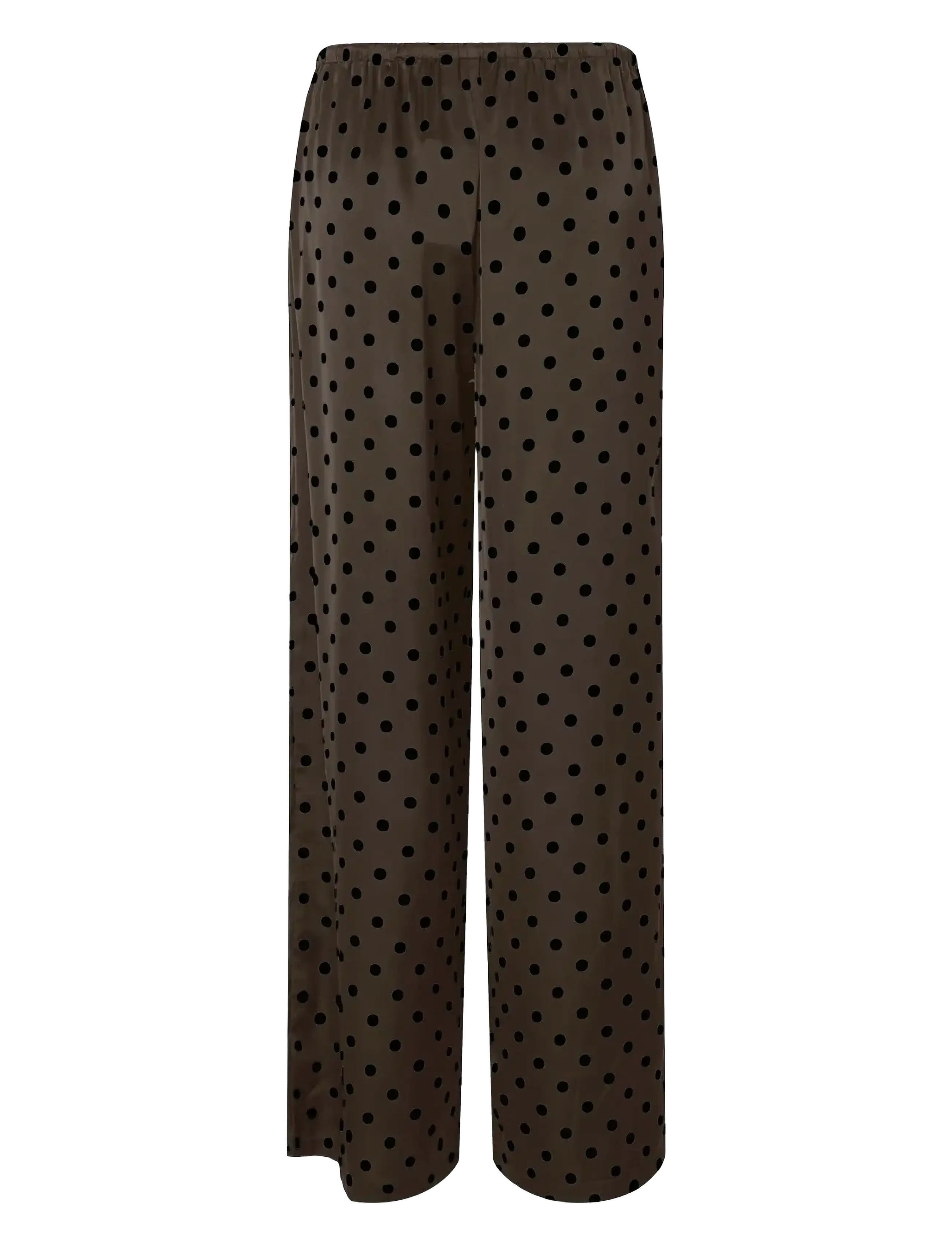 Pieces - PCJYTTA MW STRAIGHT SATIN PANTS WVN D2D - bukser med lige ben - hot fudge - 2
