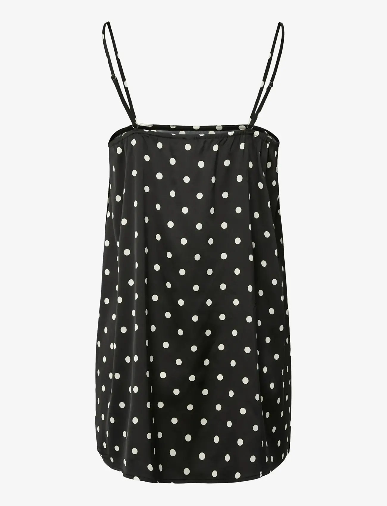 Pieces - PCJYTTA STRAP SATIN TOP WVN D2D - sleeveless blouses - black - 2