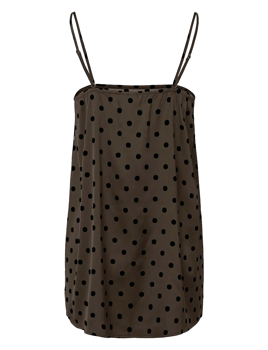 Pieces - PCJYTTA STRAP SATIN TOP WVN D2D - Ärmellose blusen - hot fudge - 2