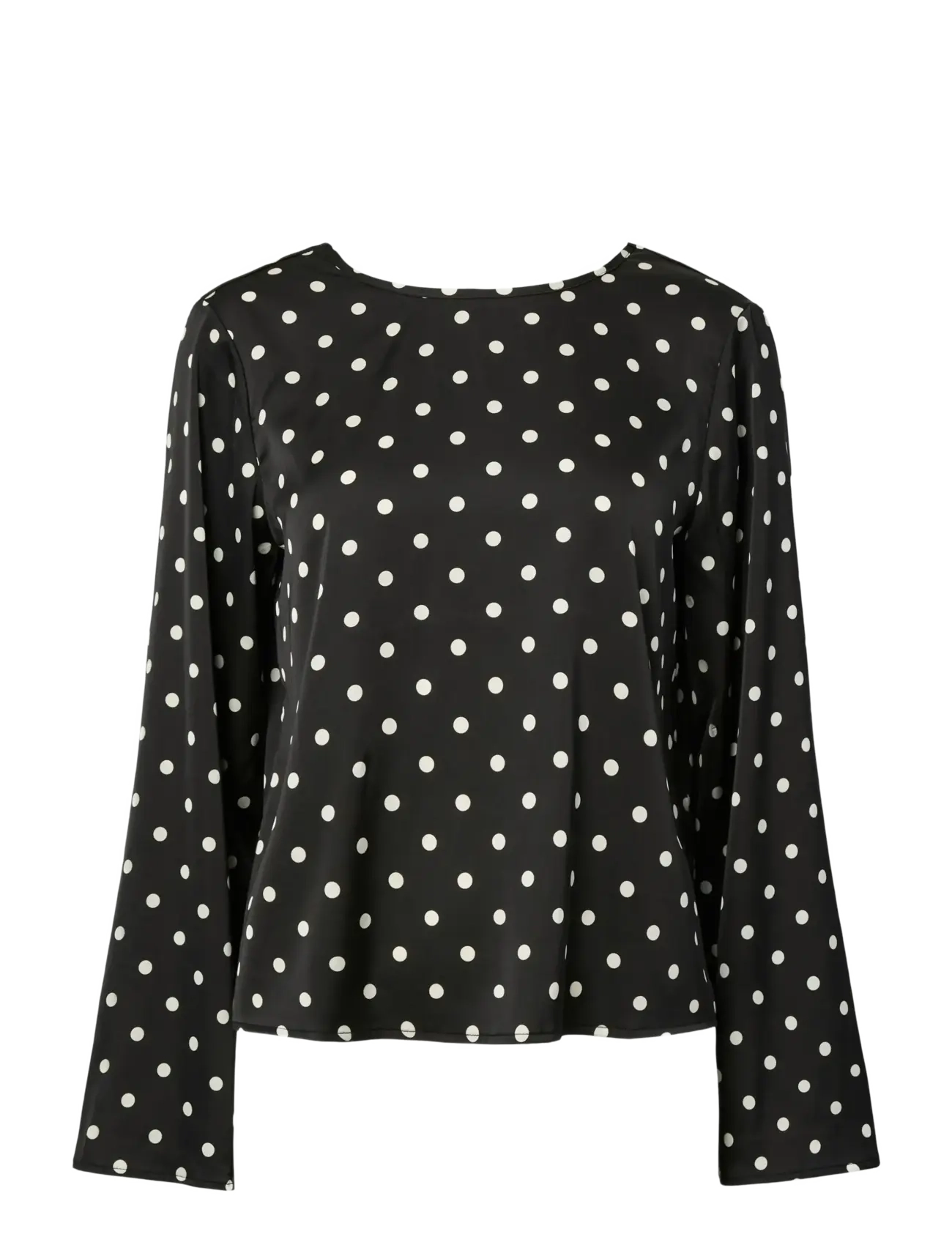 PIECES Pcjytta Ls Satin Oberteil Wvn D2D Schwarz - XS - Damen