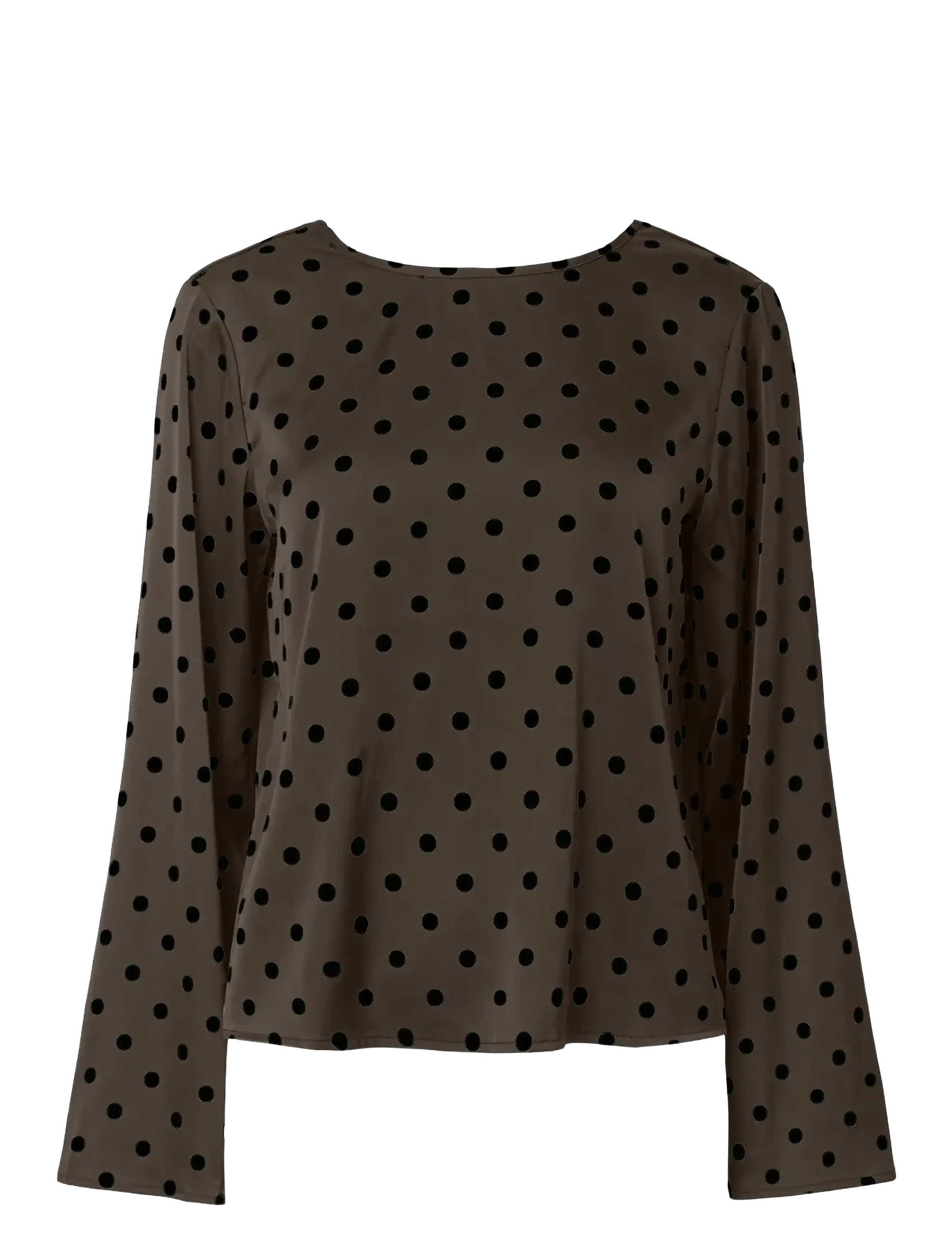 PIECES Pcjytta Ls Satin Oberteil Wvn D2D Braun - XS - Damen
