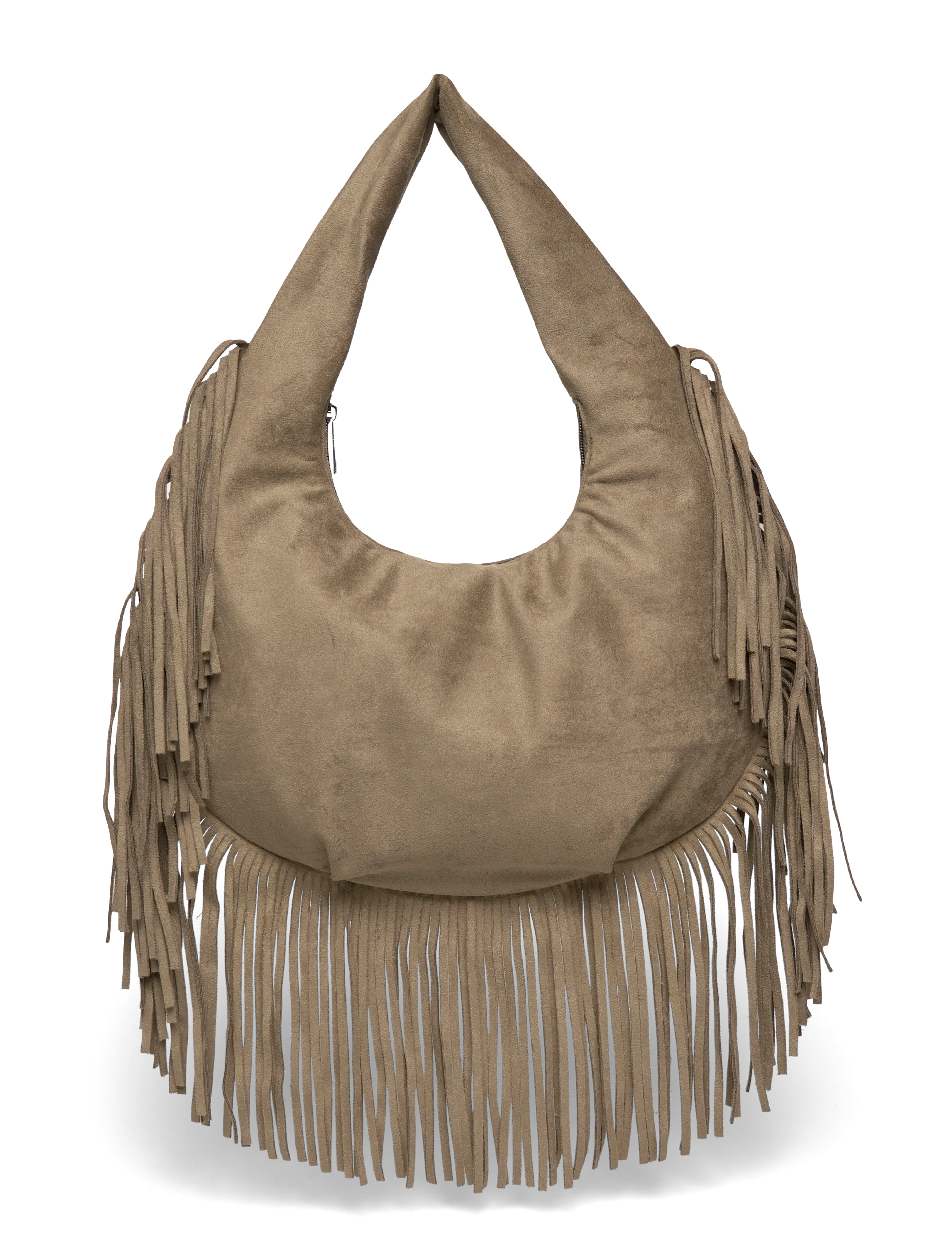 Pieces Pcfina Fringe Shoulder Bag Pp, One Size, Bags, Beige - Small Bags-crossbody Frauen