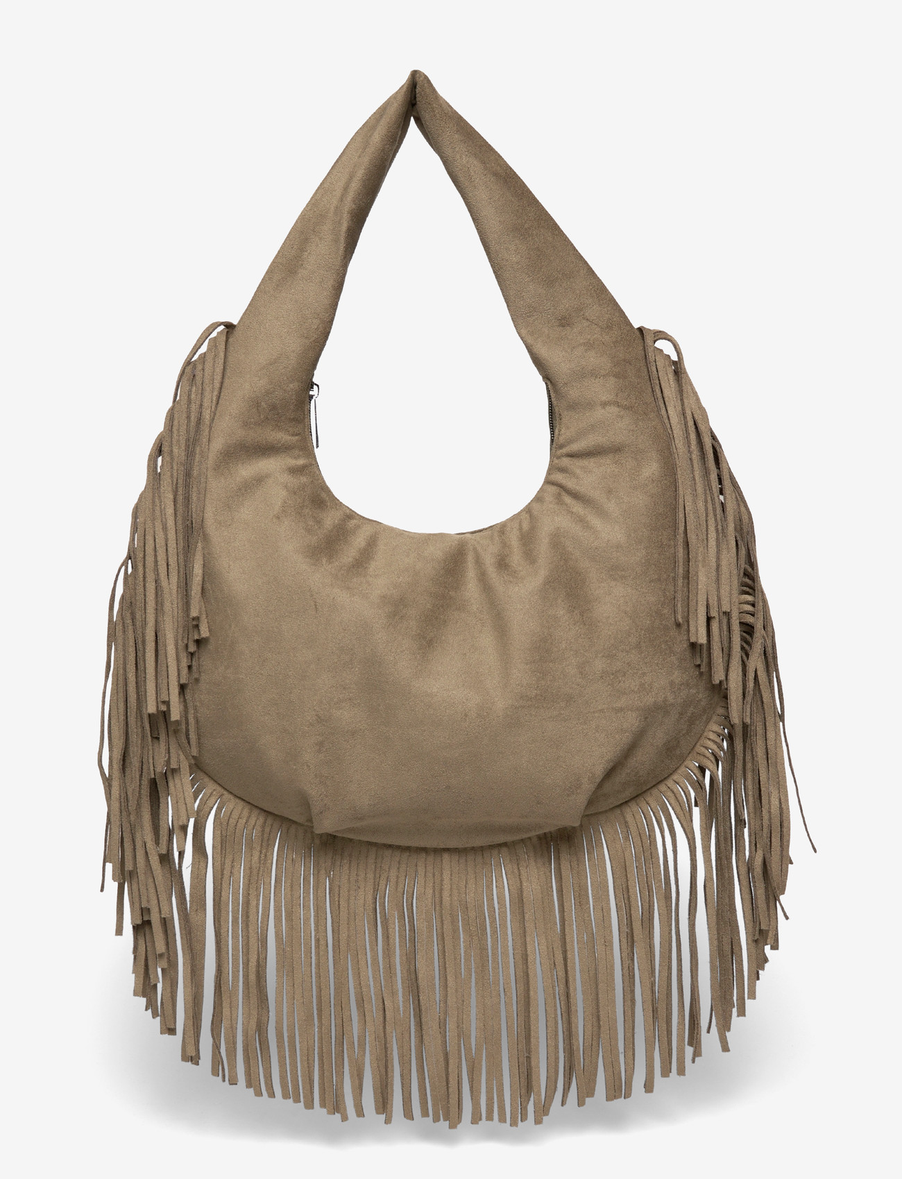 Pieces - PCFINA FRINGE SHOULDER BAG PP - hverdags stil - woodbine - 0