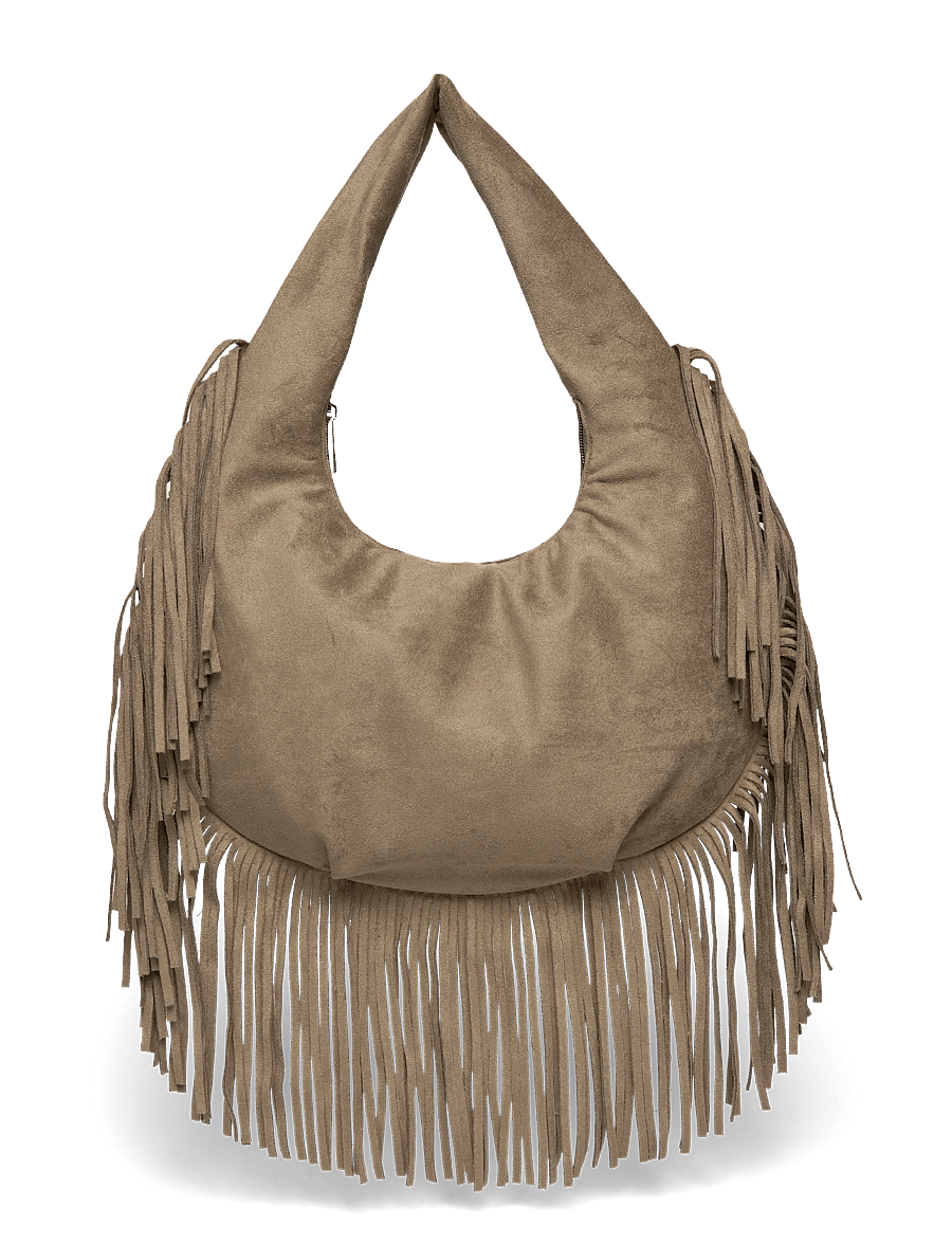 Pieces - PCFINA FRINGE SHOULDER BAG PP - alltags-style - woodbine - 0