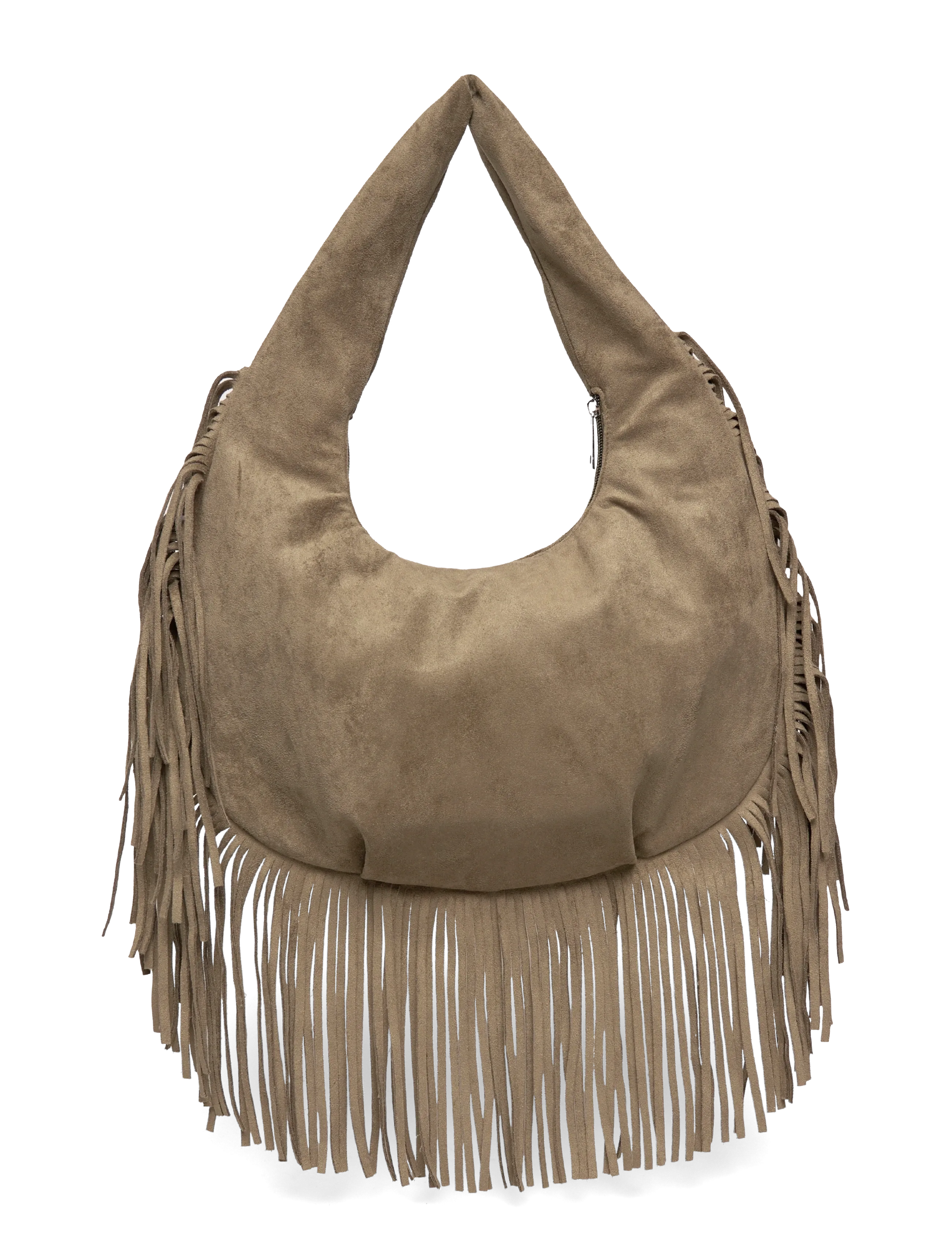Pieces - PCFINA FRINGE SHOULDER BAG PP - alltags-style - woodbine - 1
