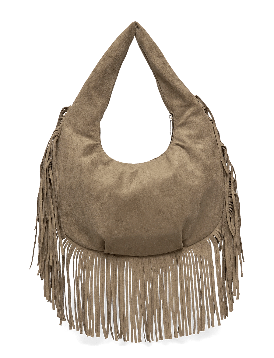 Pieces - PCFINA FRINGE SHOULDER BAG PP - alltags-style - woodbine - 1