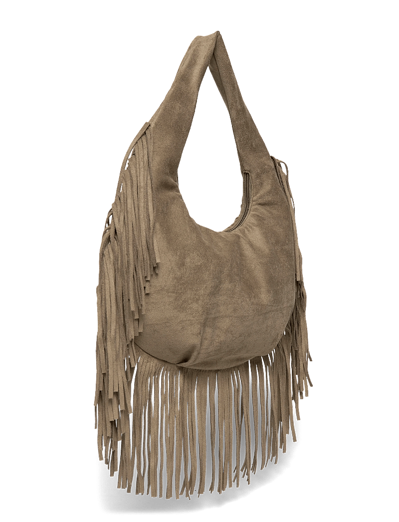 Pieces - PCFINA FRINGE SHOULDER BAG PP - hverdags stil - woodbine - 2