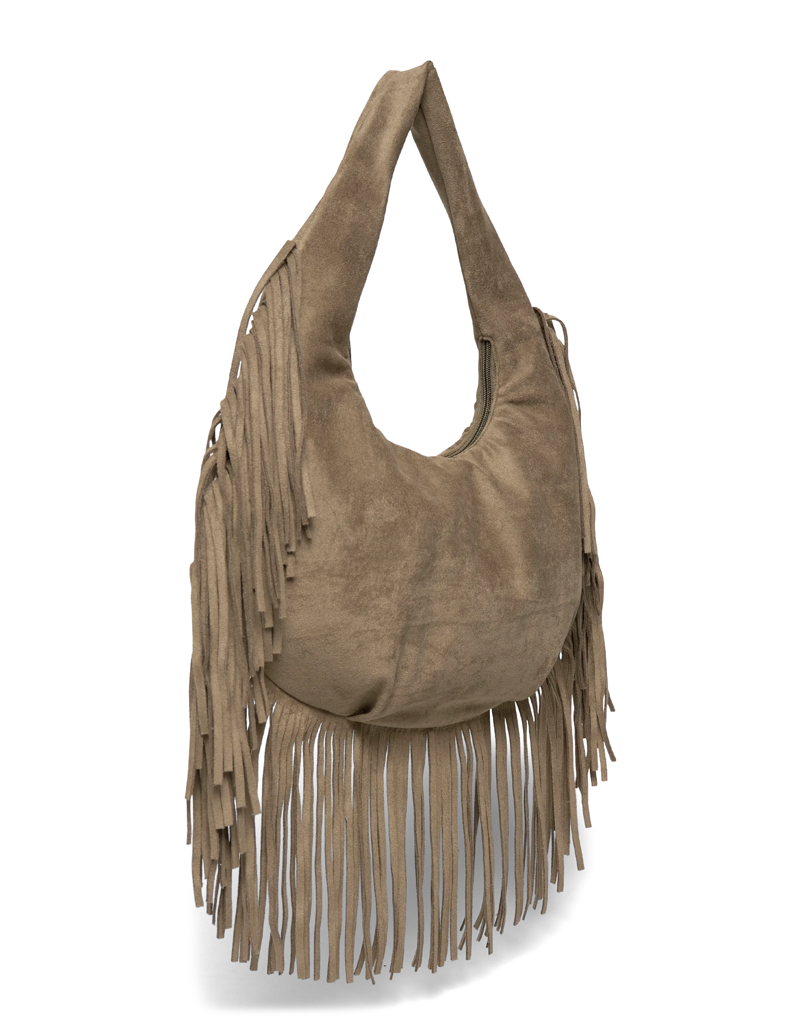 Pieces - PCFINA FRINGE SHOULDER BAG PP - alltags-style - woodbine - 2