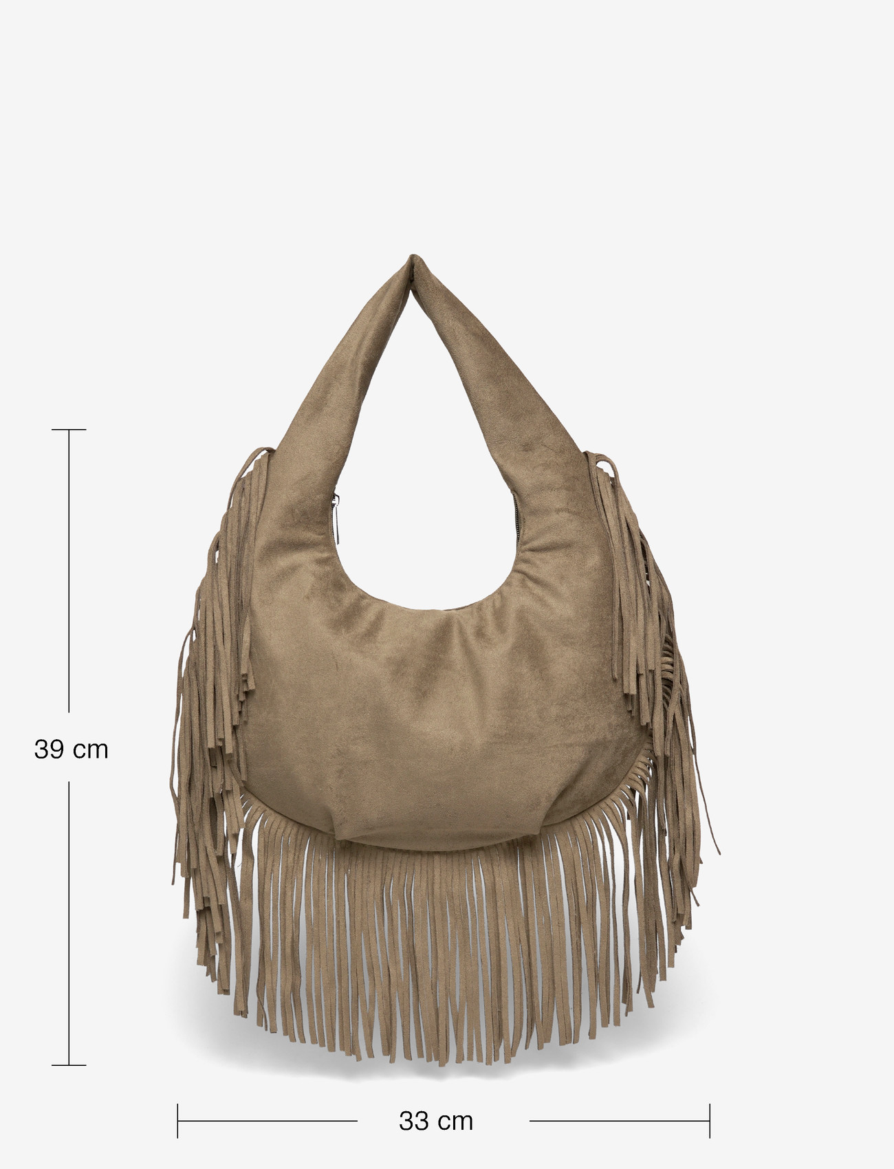Pieces - PCFINA FRINGE SHOULDER BAG PP - hverdags stil - woodbine - 3