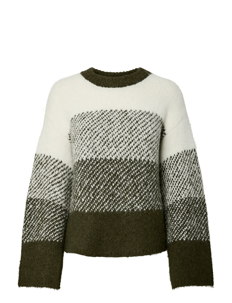 Pieces - PCALAYNA LS O-NECK KNIT BC - jumpers - forest night - 0