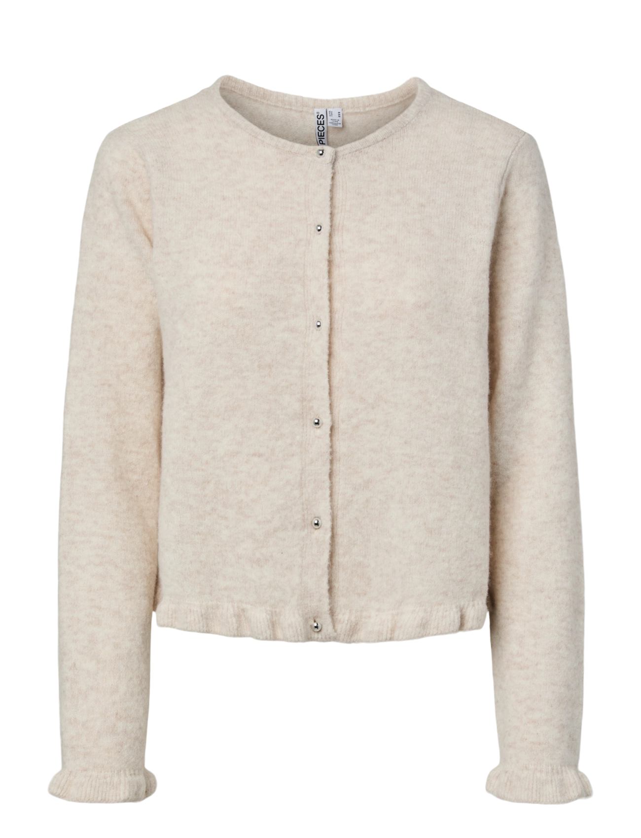 Pieces PCAMOS LS O-NECK KNIT CARDIGAN PWP BC - Cardigans - BIRCH / cream