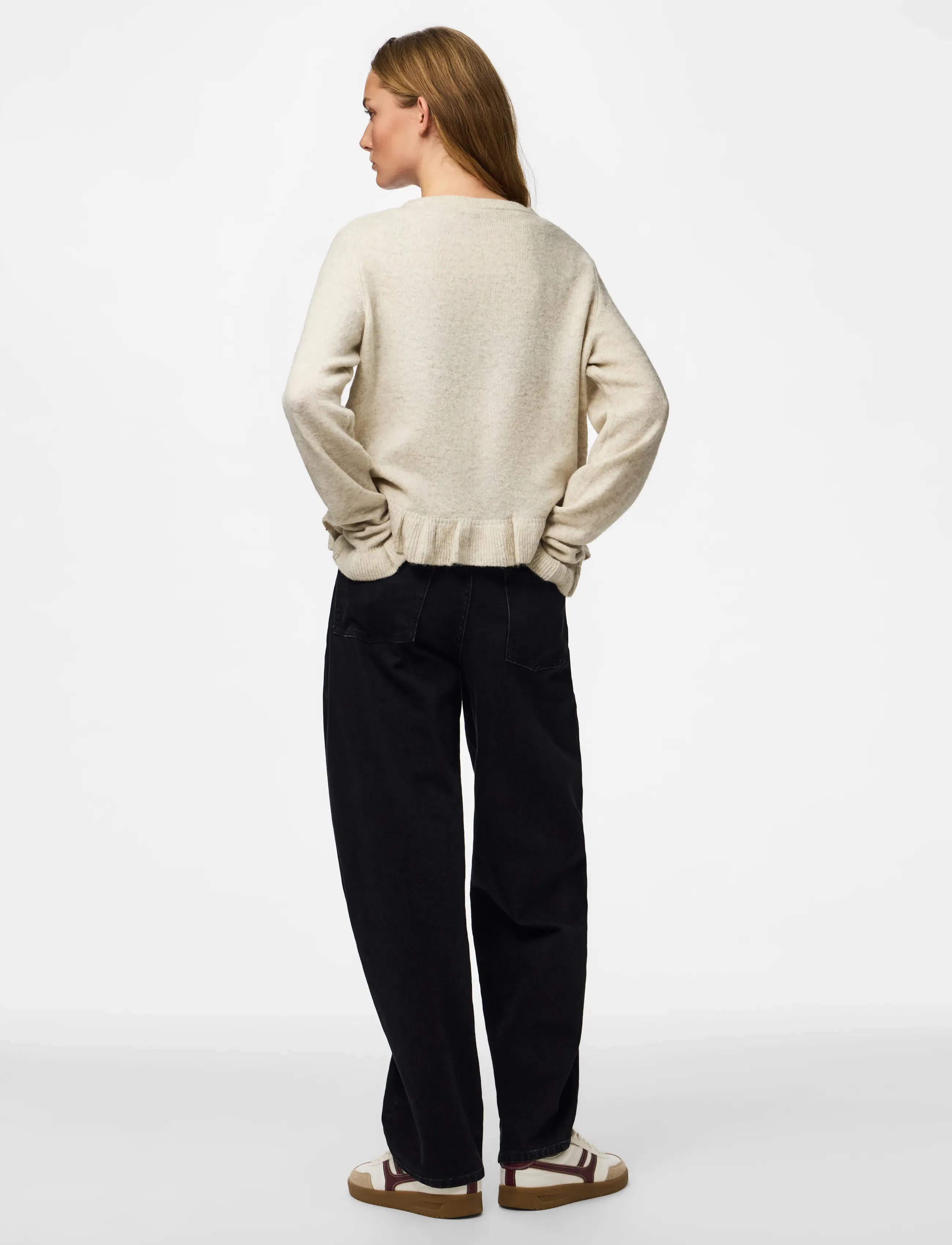 Pieces - PCAMOS LS O-NECK KNIT CARDIGAN PWP BC - strickjacken - birch - 3