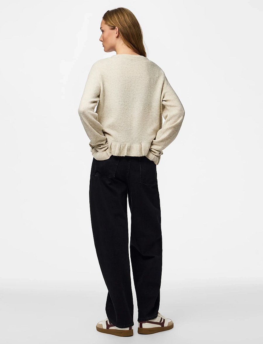 Pieces - PCAMOS LS O-NECK KNIT CARDIGAN PWP BC - strickjacken - birch - 3