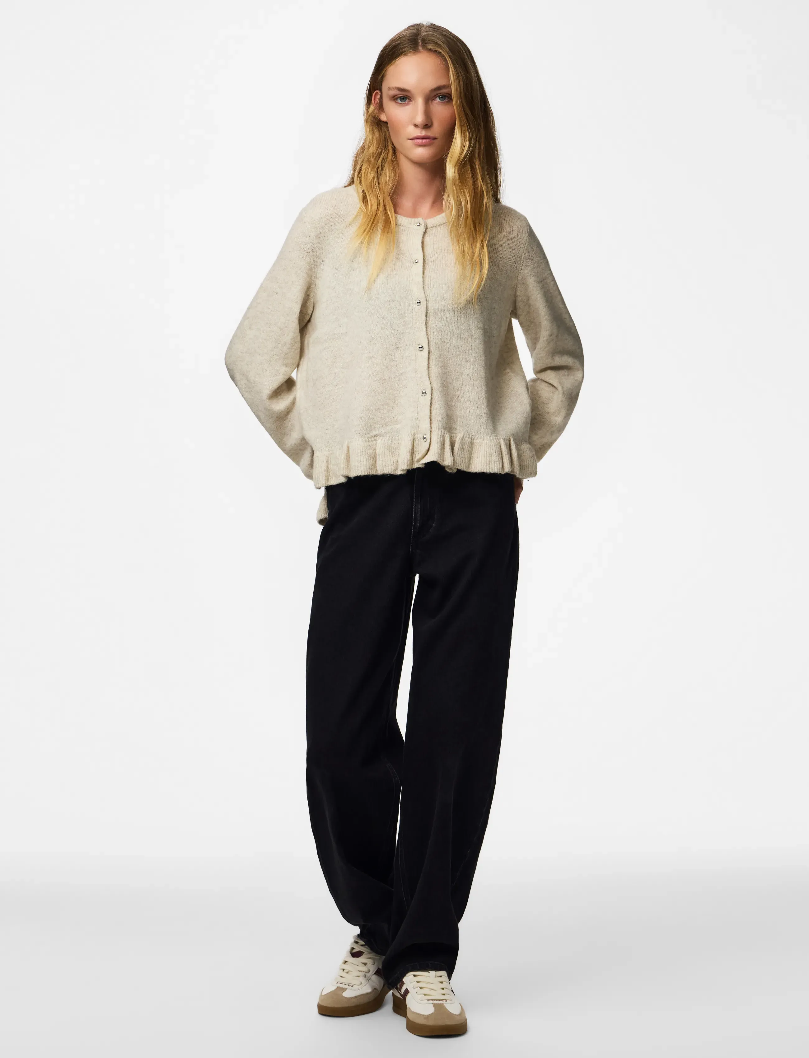 PIECES Pcamos Ls O-Neck Knit Cardigan Pwp Bc dam – bild 3