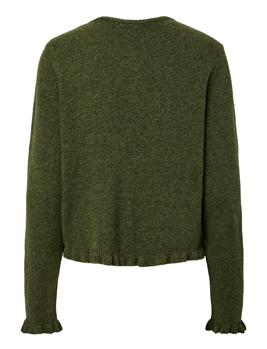 Pieces - PCAMOS LS O-NECK KNIT CARDIGAN PWP BC - koftor - sphagnum - 2