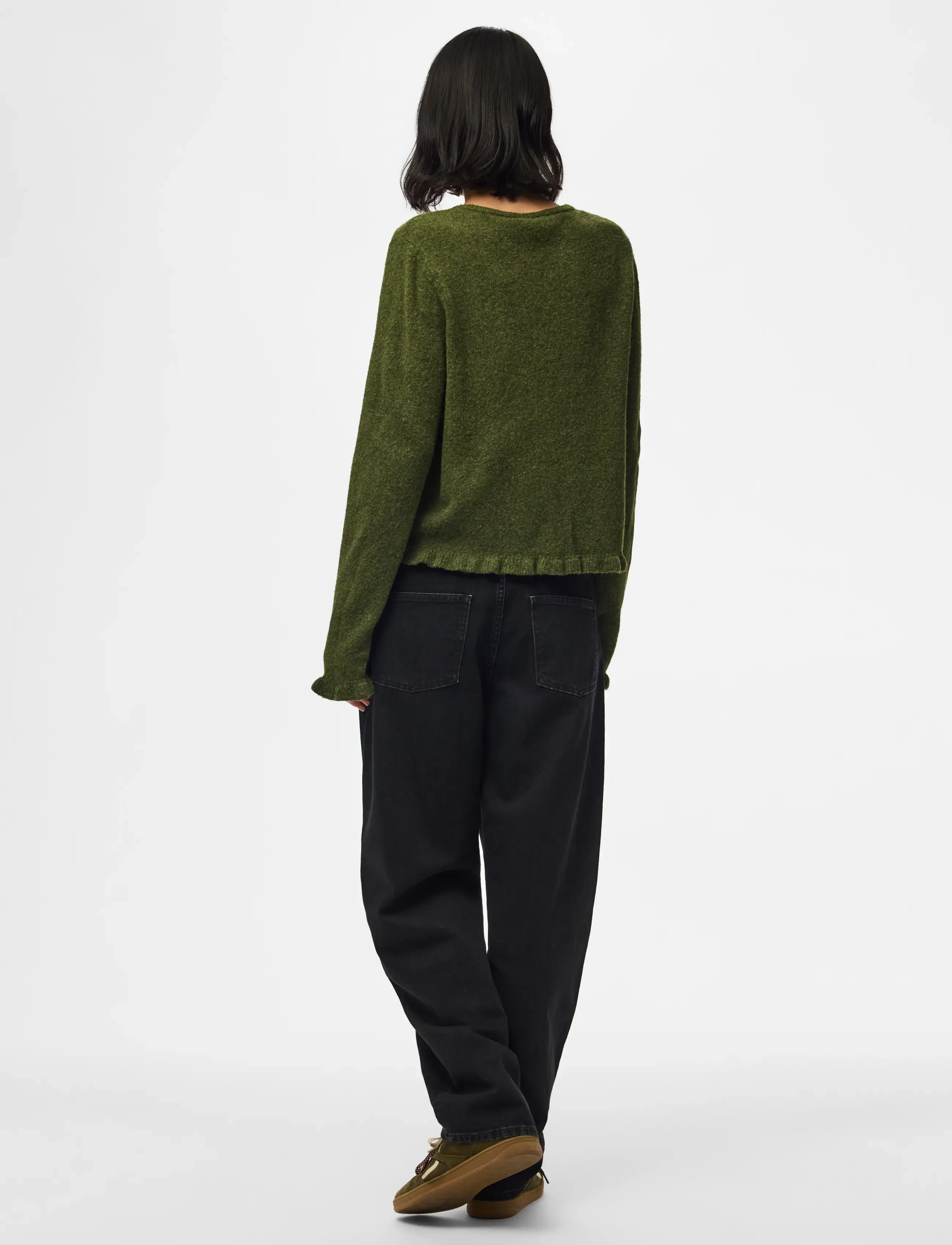 Pieces - PCAMOS LS O-NECK KNIT CARDIGAN PWP BC - cardigans - sphagnum - 3