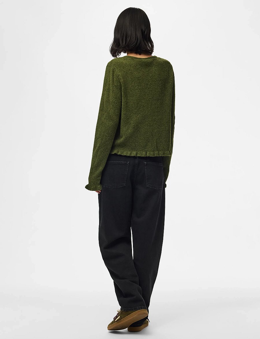 Pieces - PCAMOS LS O-NECK KNIT CARDIGAN PWP BC - koftor - sphagnum - 3
