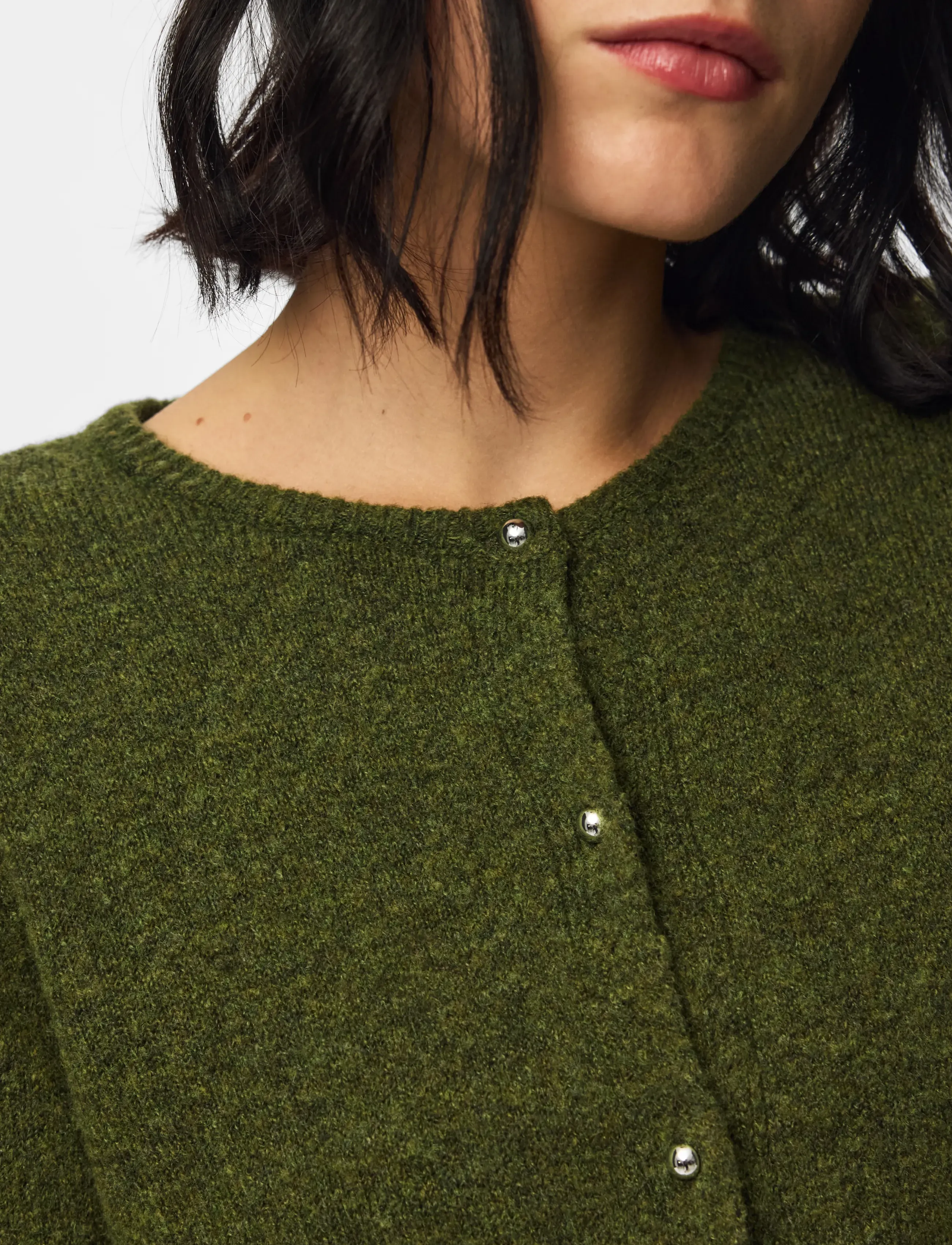 Pieces - PCAMOS LS O-NECK KNIT CARDIGAN PWP BC - cardigans - sphagnum - 5