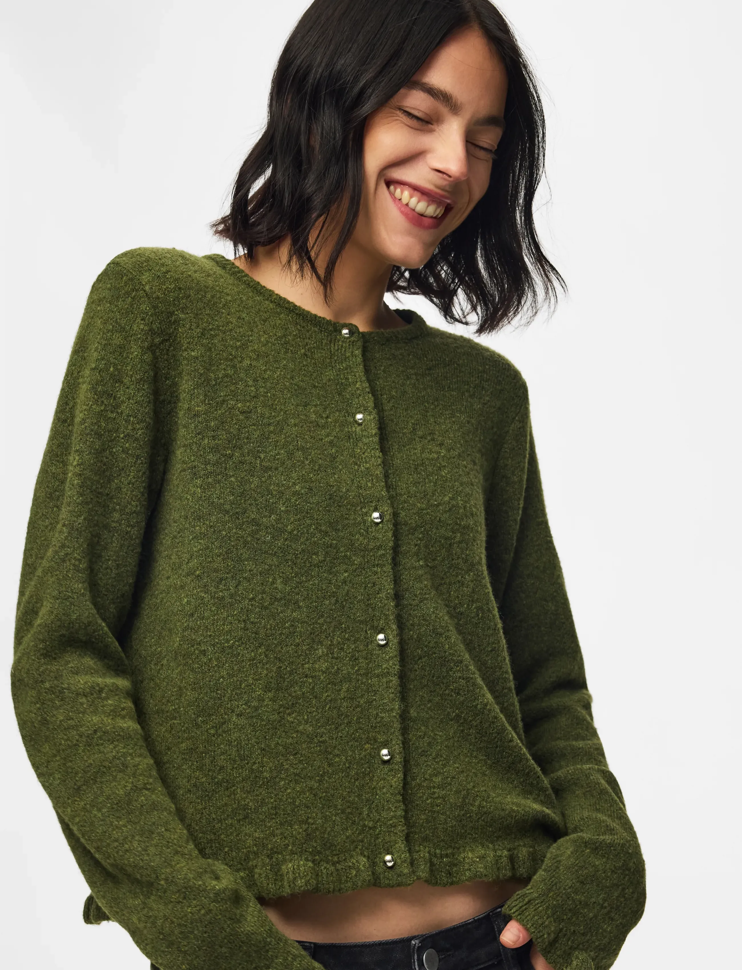 PIECES Pcamos Ls O-Neck Knit Cardigan Pwp Bc dam – bild 5