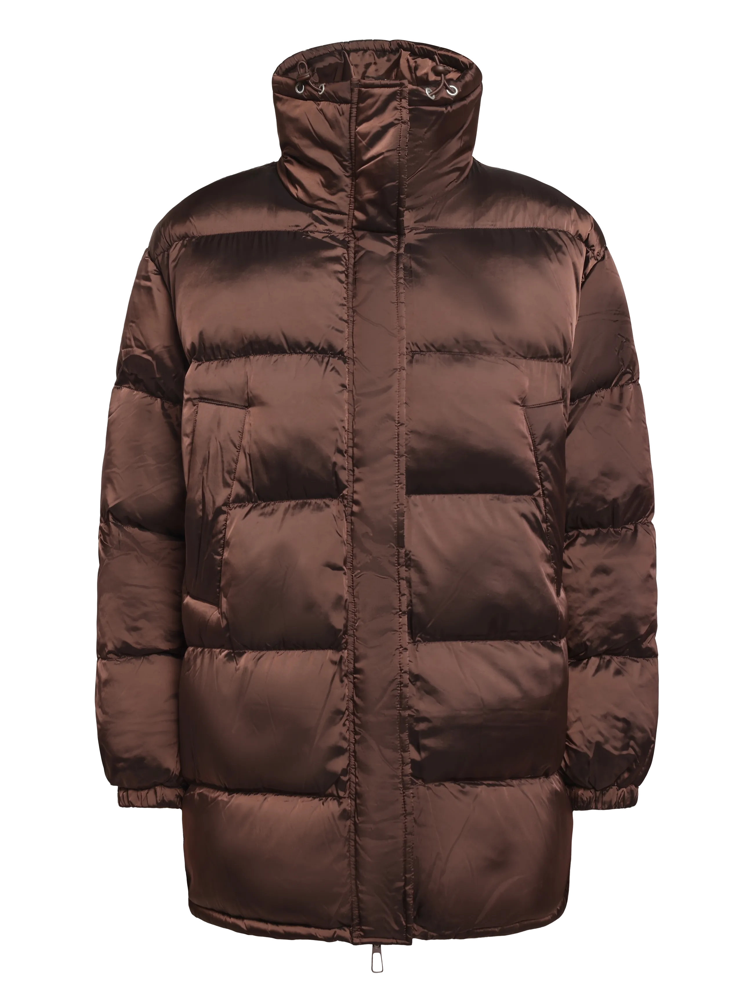 Pieces PCASHLEY PUFFER JACKET BC - Jackets & Coats - HOT FUDGE / brown