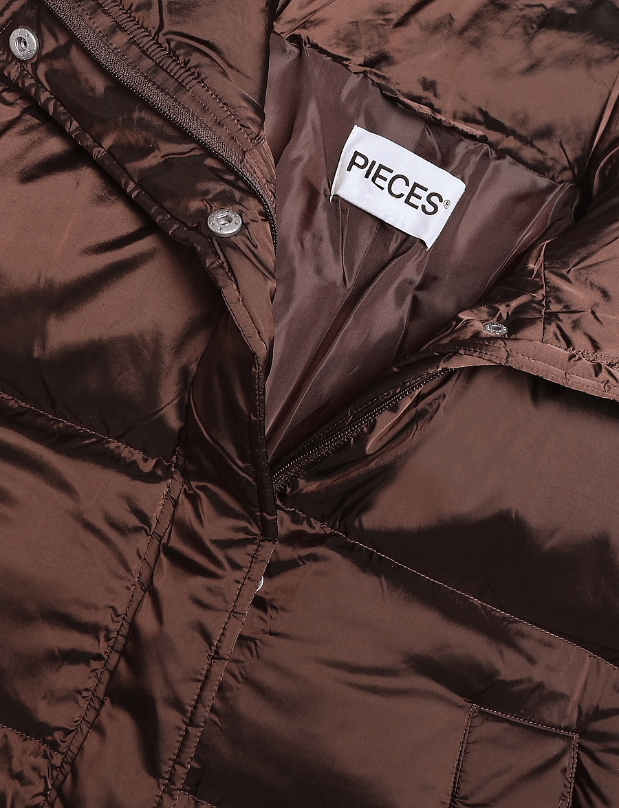 Pieces - PCASHLEY PUFFER JACKET BC - winterjacken - hot fudge - 2