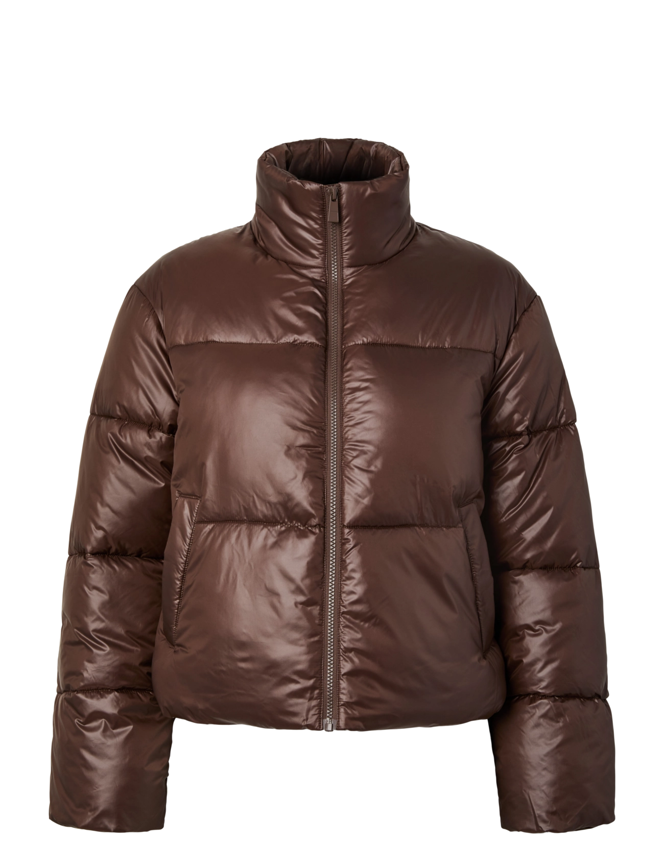 Pieces - PCAMILIA SHORT PUFFER JACKET PWP - hot fudge - 1