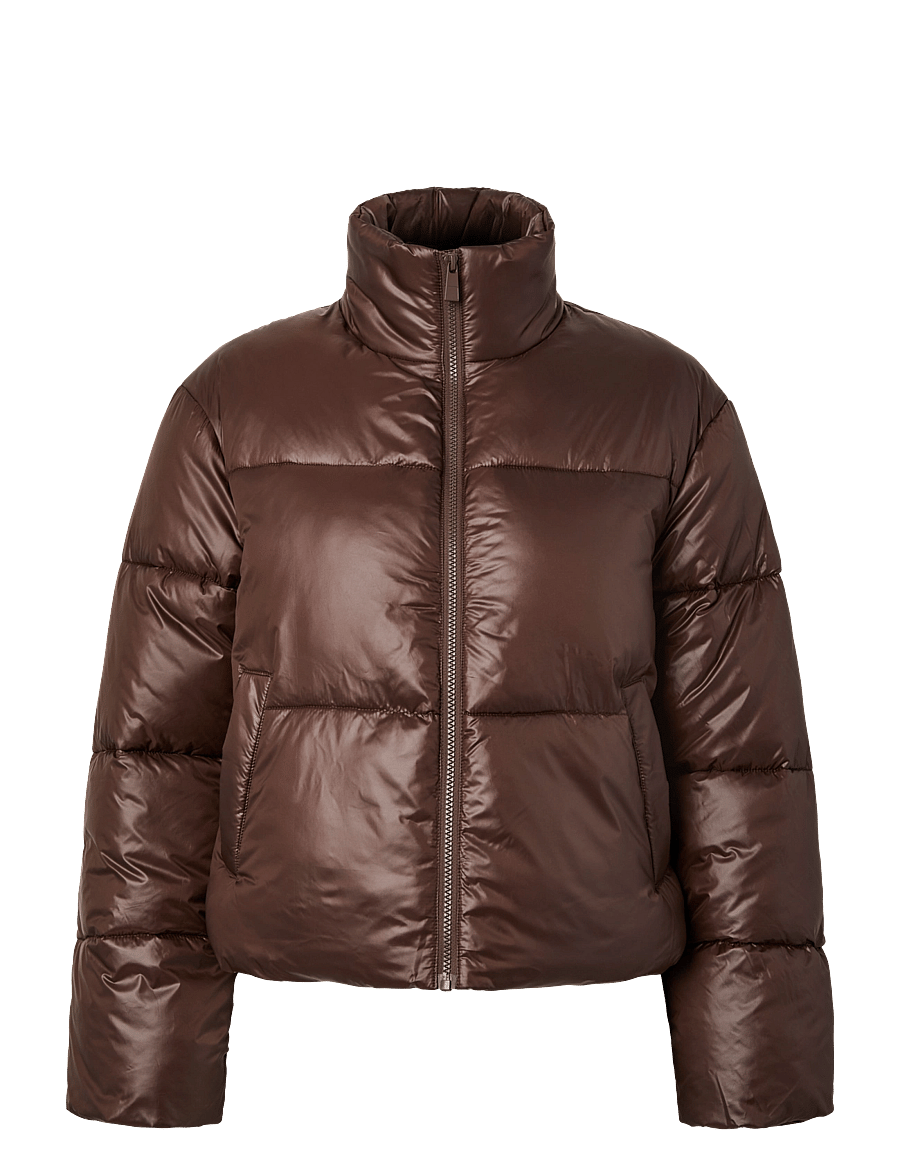 Pieces - PCAMILIA SHORT PUFFER JACKET PWP - hot fudge - 1