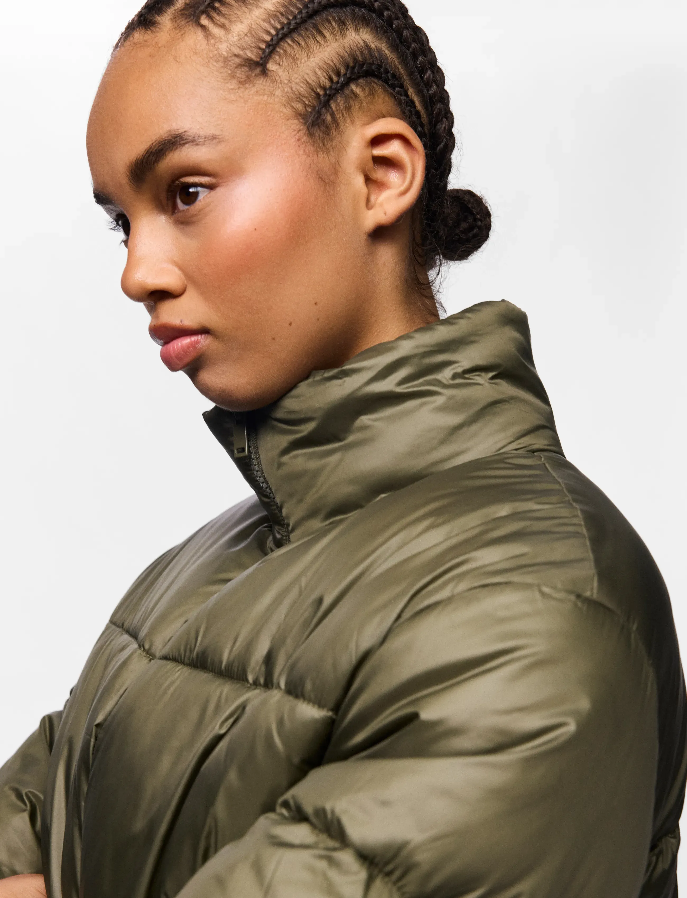 Pieces - PCAMILIA SHORT PUFFER JACKET PWP - winterjacken - ivy green - 4