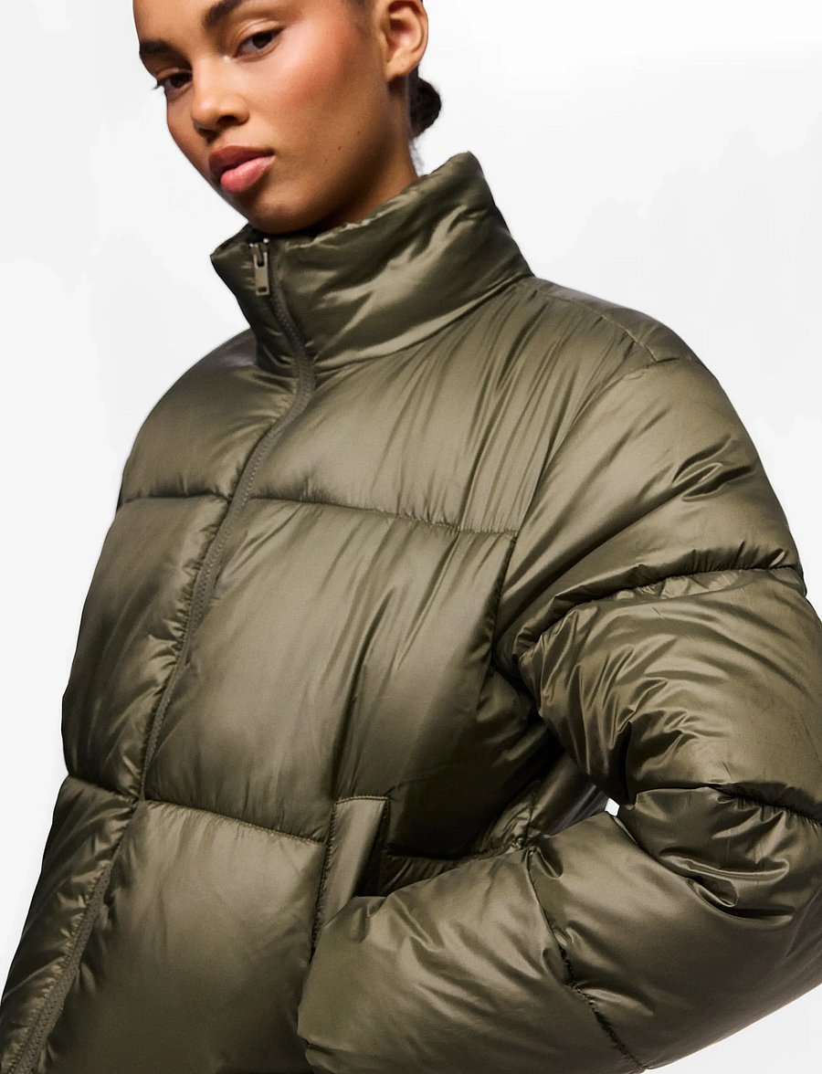 Pieces - PCAMILIA SHORT PUFFER JACKET PWP - winterjacken - ivy green - 5