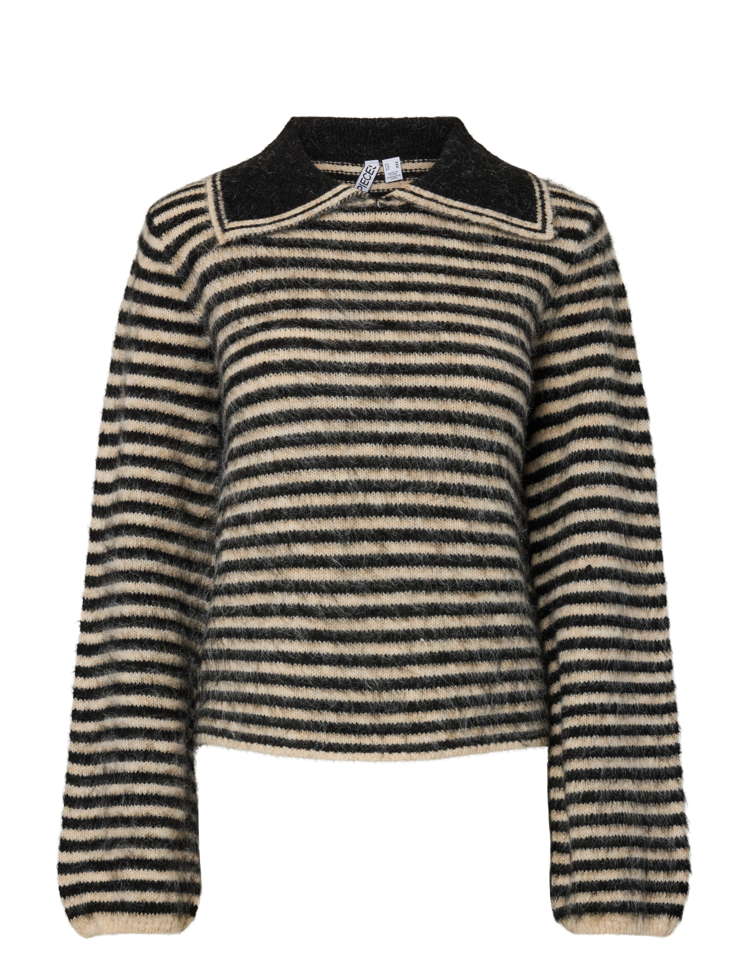 Pieces PCADA LS COLLAR KNIT BC - Streetstyle - ASPHALT / grey