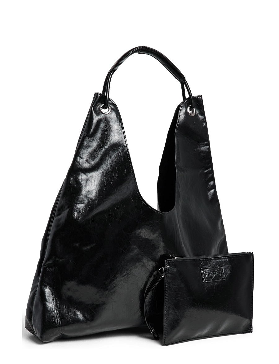 Pieces - PCANESTASIA PATENT SHOPPER WB PU - shopper - black - 0
