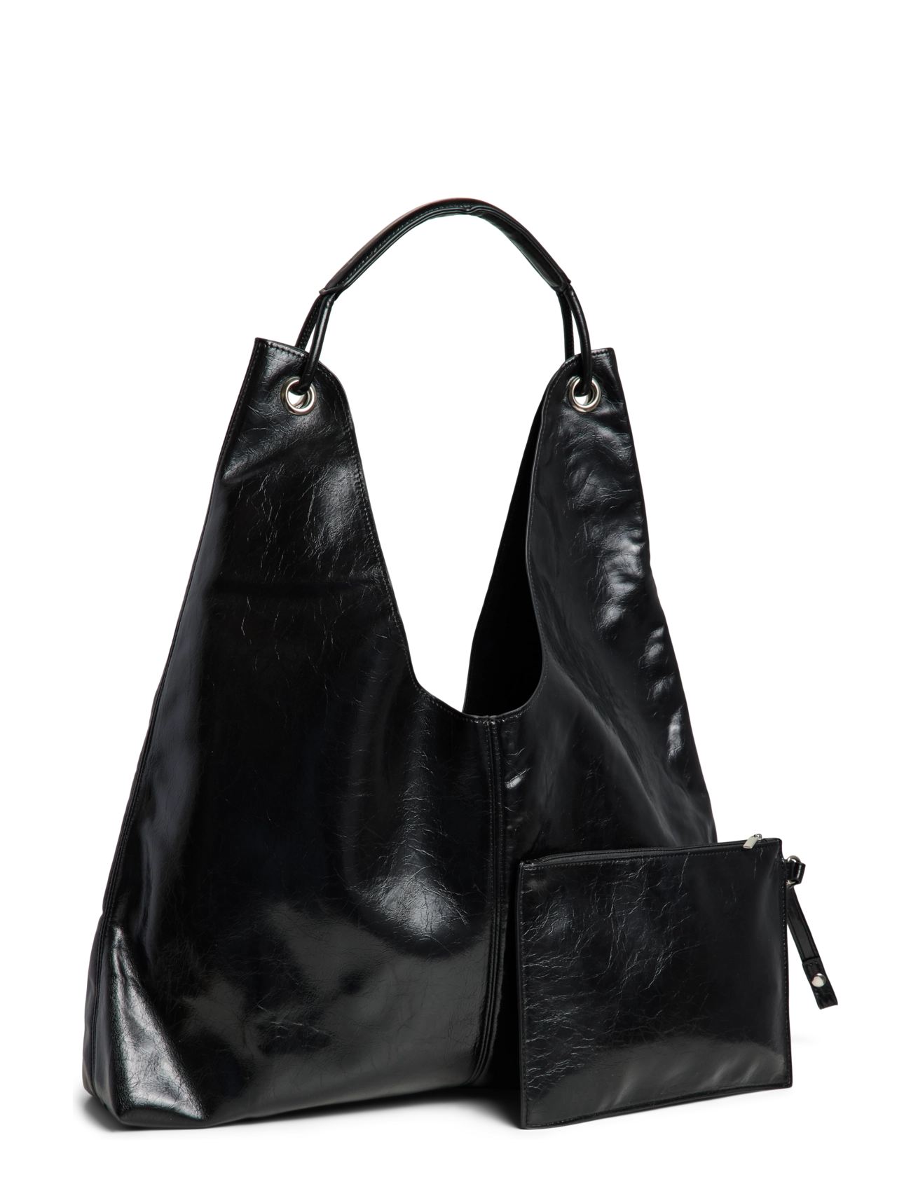 Pieces - PCANESTASIA PATENT SHOPPER WB PU - shoppers - black - 1