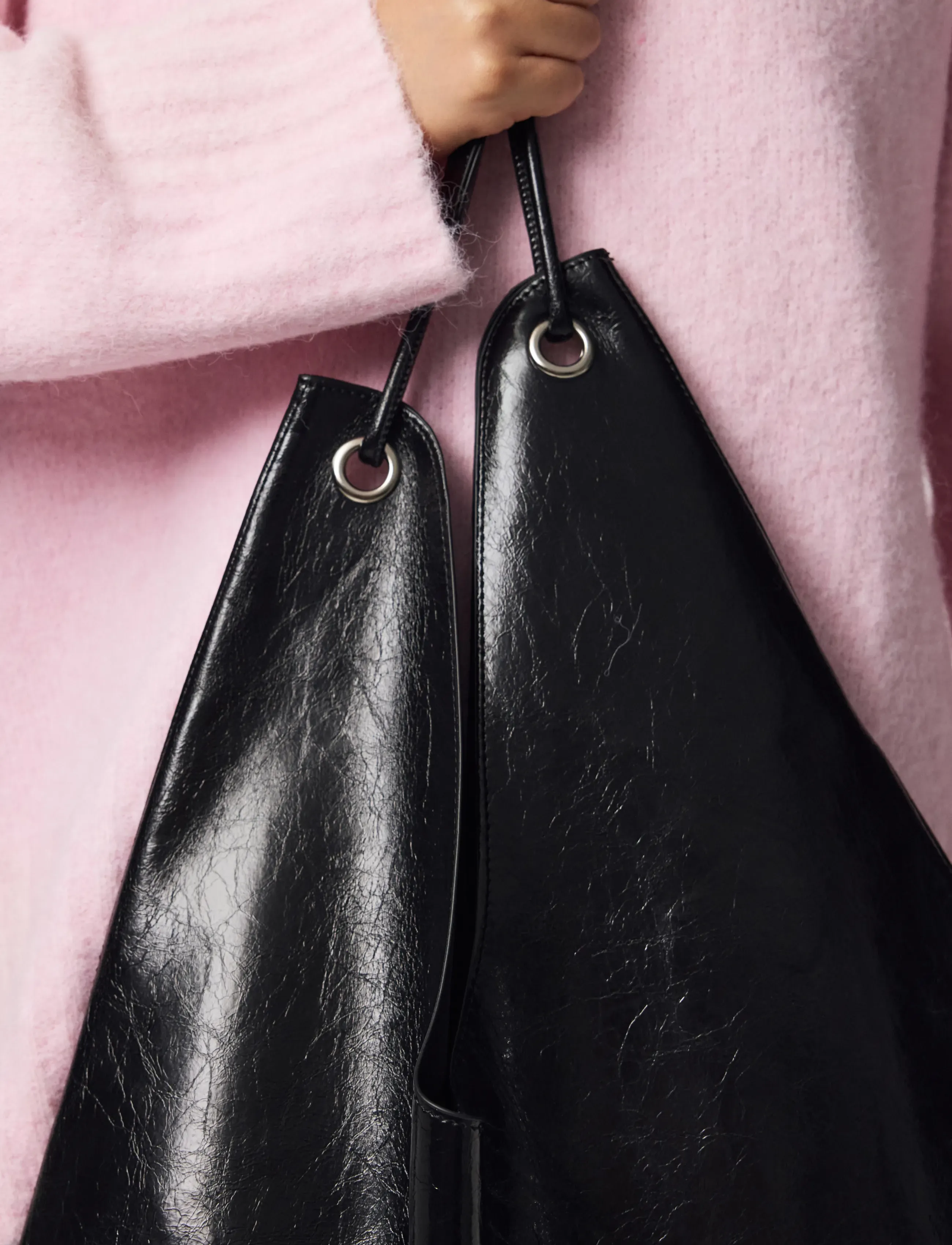 Pieces - PCANESTASIA PATENT SHOPPER WB PU - aksessuaarid - black - 5