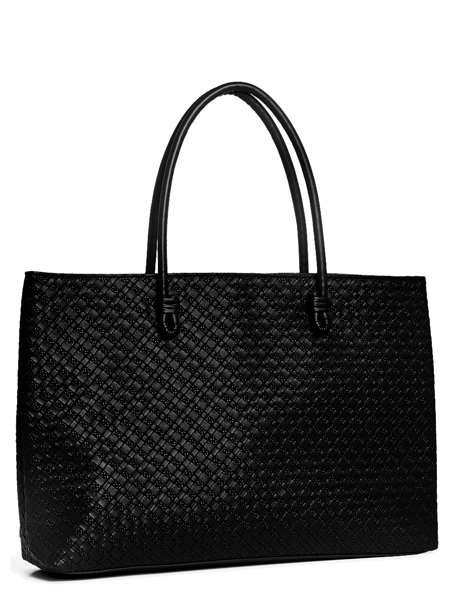Pieces - PCANNIKA SHOPPER PU - ostukotid - black - 0