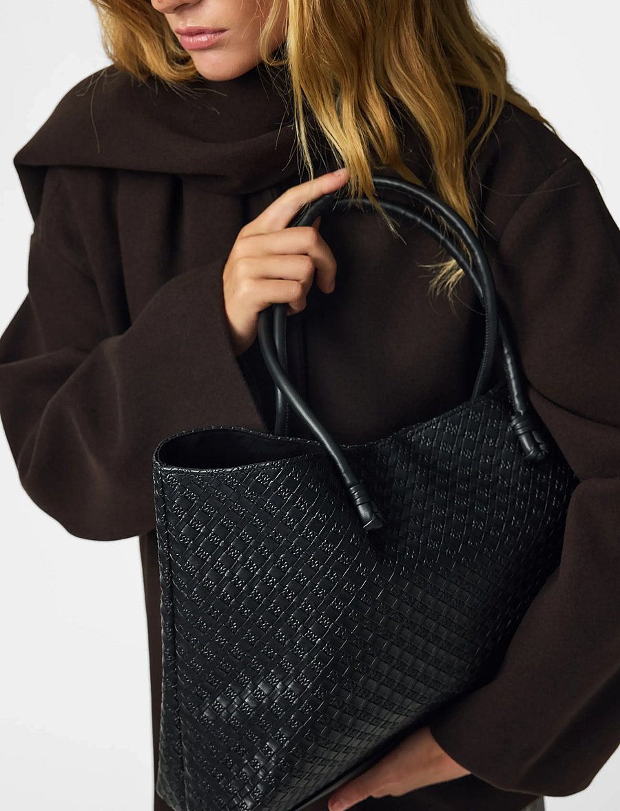 Pieces - PCANNIKA SHOPPER PU - ostukotid - black - 2