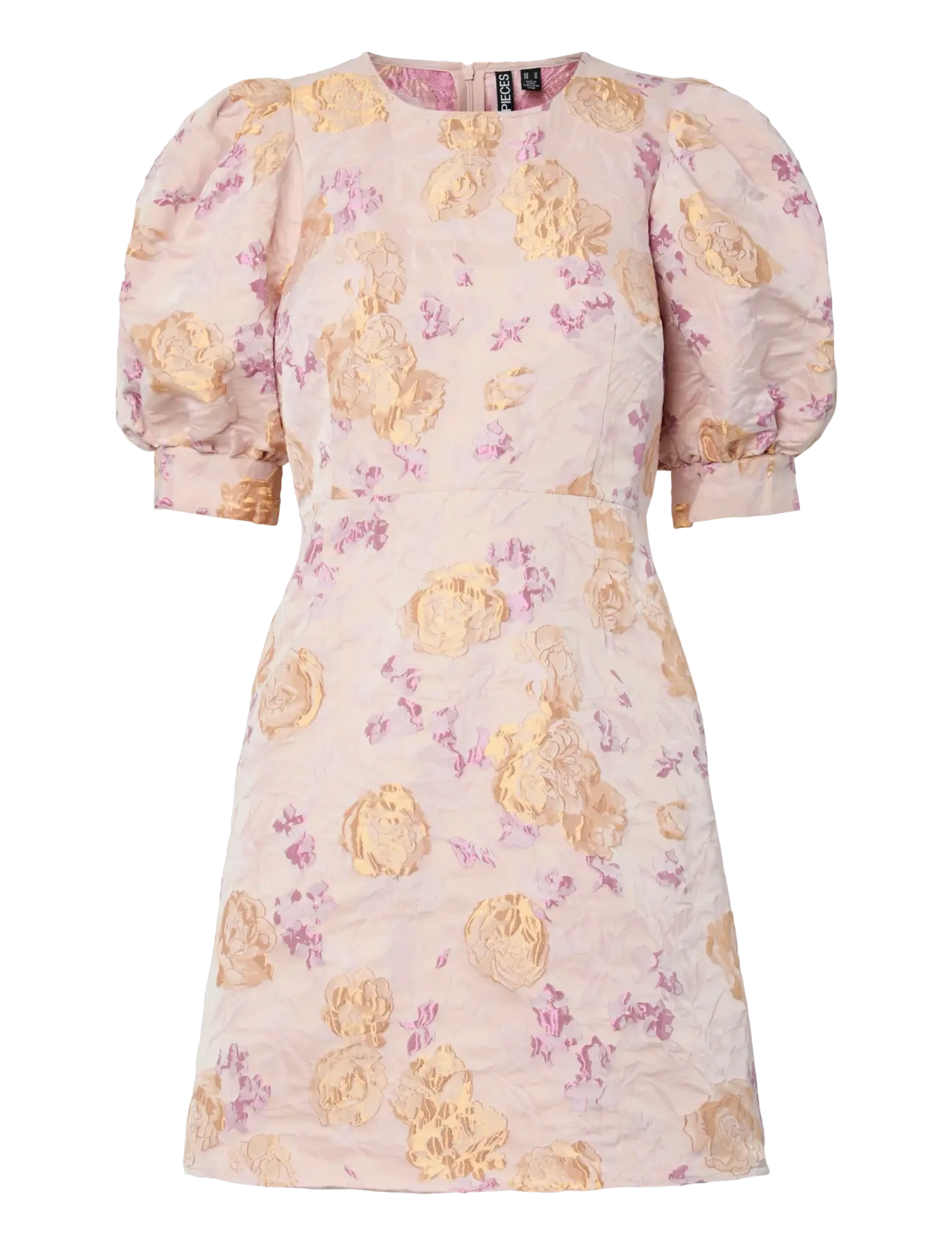 Pieces PCBIA 2/4 SHORT DRESS WVN D2D PP - Pieces - BLEACHED APRICOT / multi