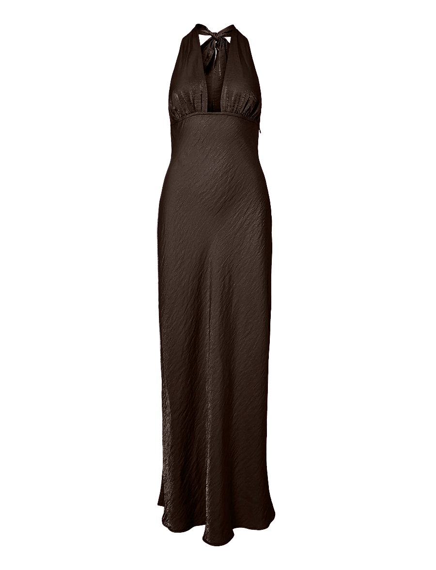 Pieces - PCBYRSA SL ANKLE DRESS WVN D2D PP - abendkleider - hot fudge - 0