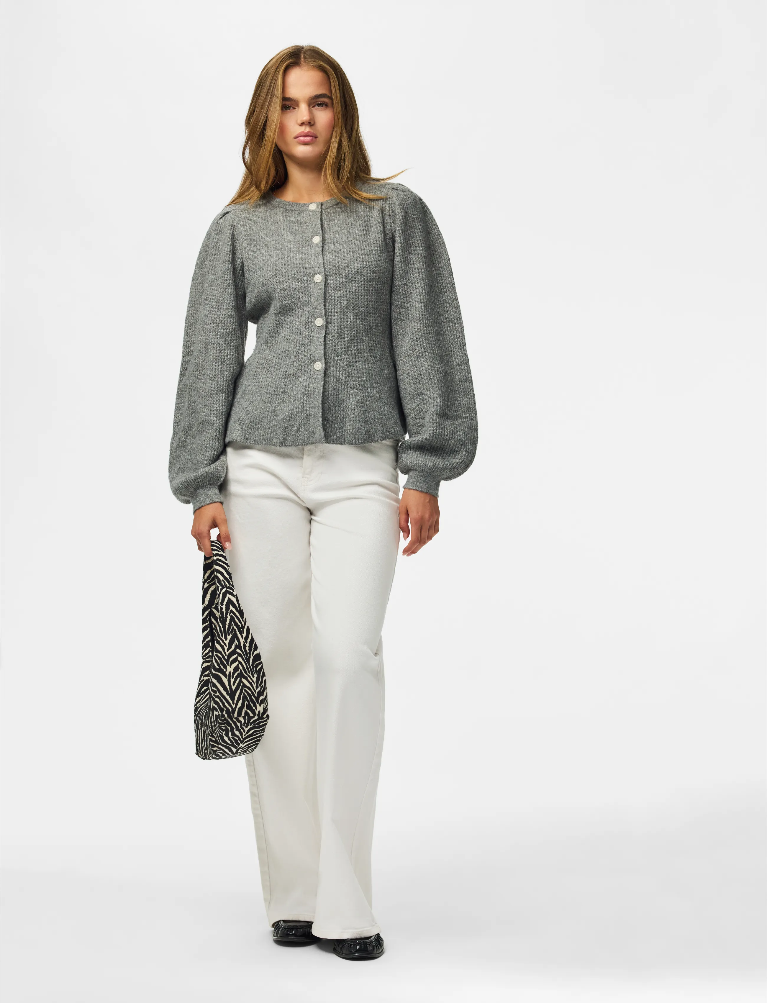 Pcsilly Ls Puff Knit Cardigan Noos Bc 5