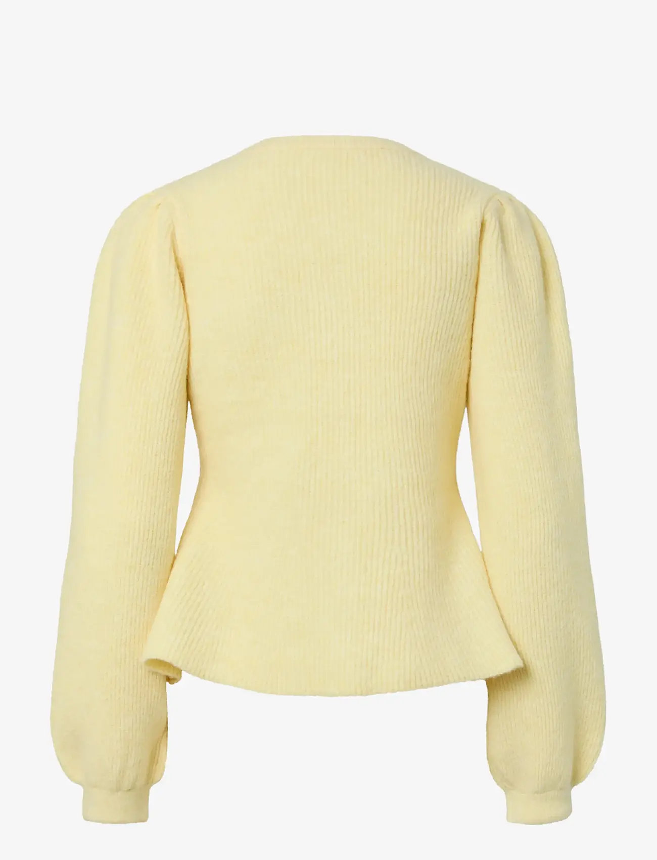 Pieces - PCSILLY LS PUFF KNIT CARDIGAN NOOS BC - cardigans - pale banana - 2