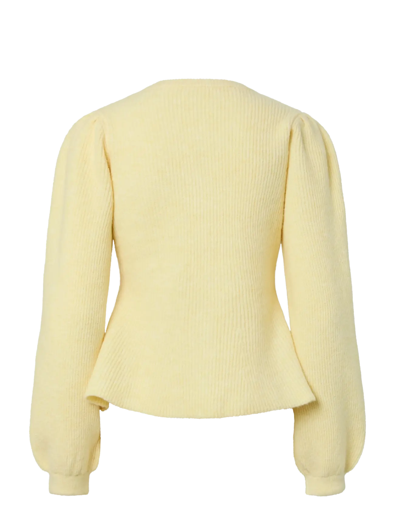 Pieces - PCSILLY LS PUFF KNIT CARDIGAN NOOS BC - gilets - pale banana - 2