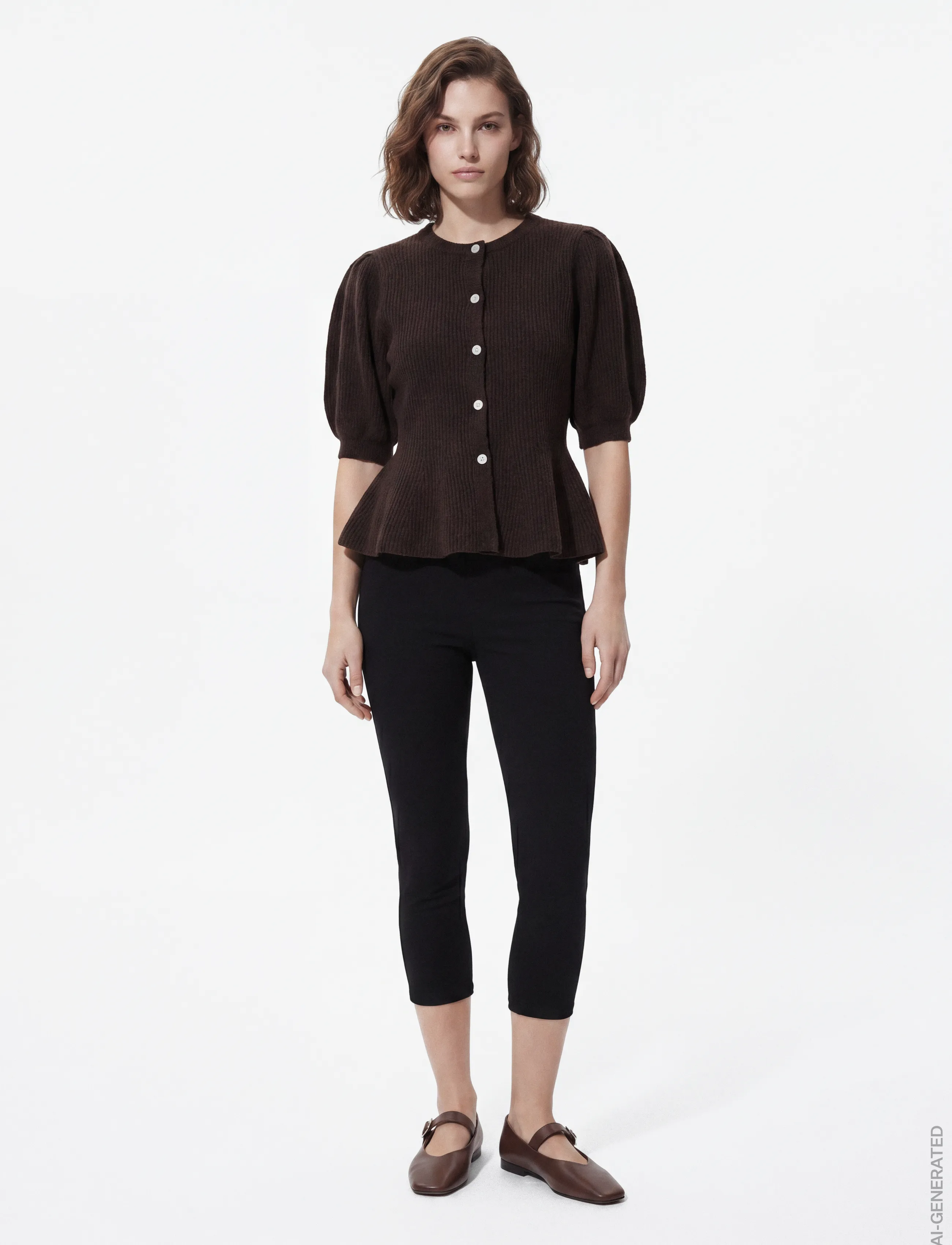 Pieces - PCSILLY SS PUFF KNIT CARDIGAN NOOS BC - lowest prices - hot fudge - 4