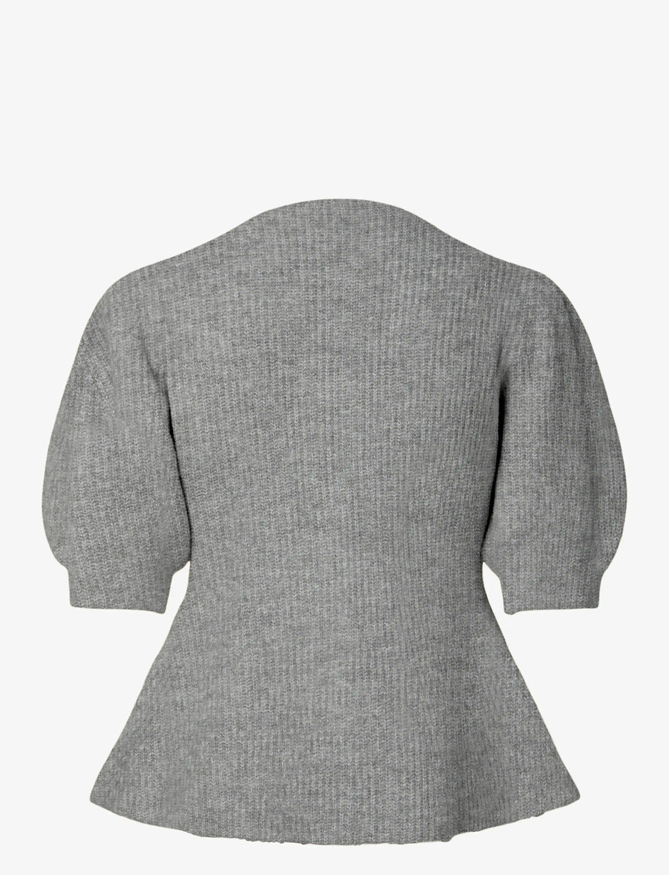 Pieces - PCSILLY SS PUFF KNIT CARDIGAN NOOS BC - cardigans - medium grey melange - 2