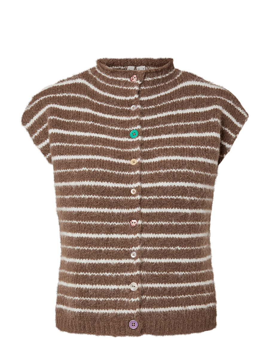 Pieces - PCASIRA SL BUTTON KNIT VEST BC - coffee quartz - 1