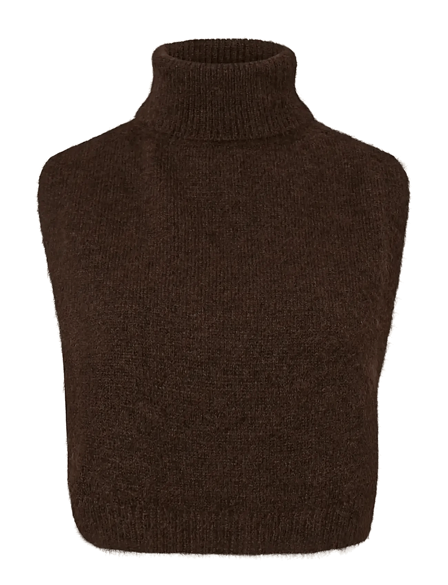 Pieces - PCALBAN NECKWARMER VEST BC - halsedisser - ganache - 0