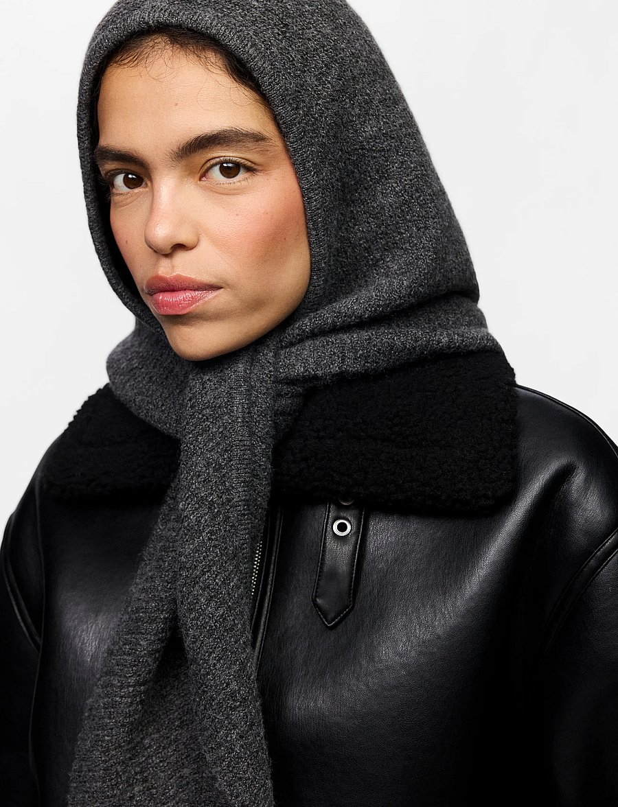 Pieces - PCAPRIL BONNET BC - sturmhauben - medium grey melange - 0