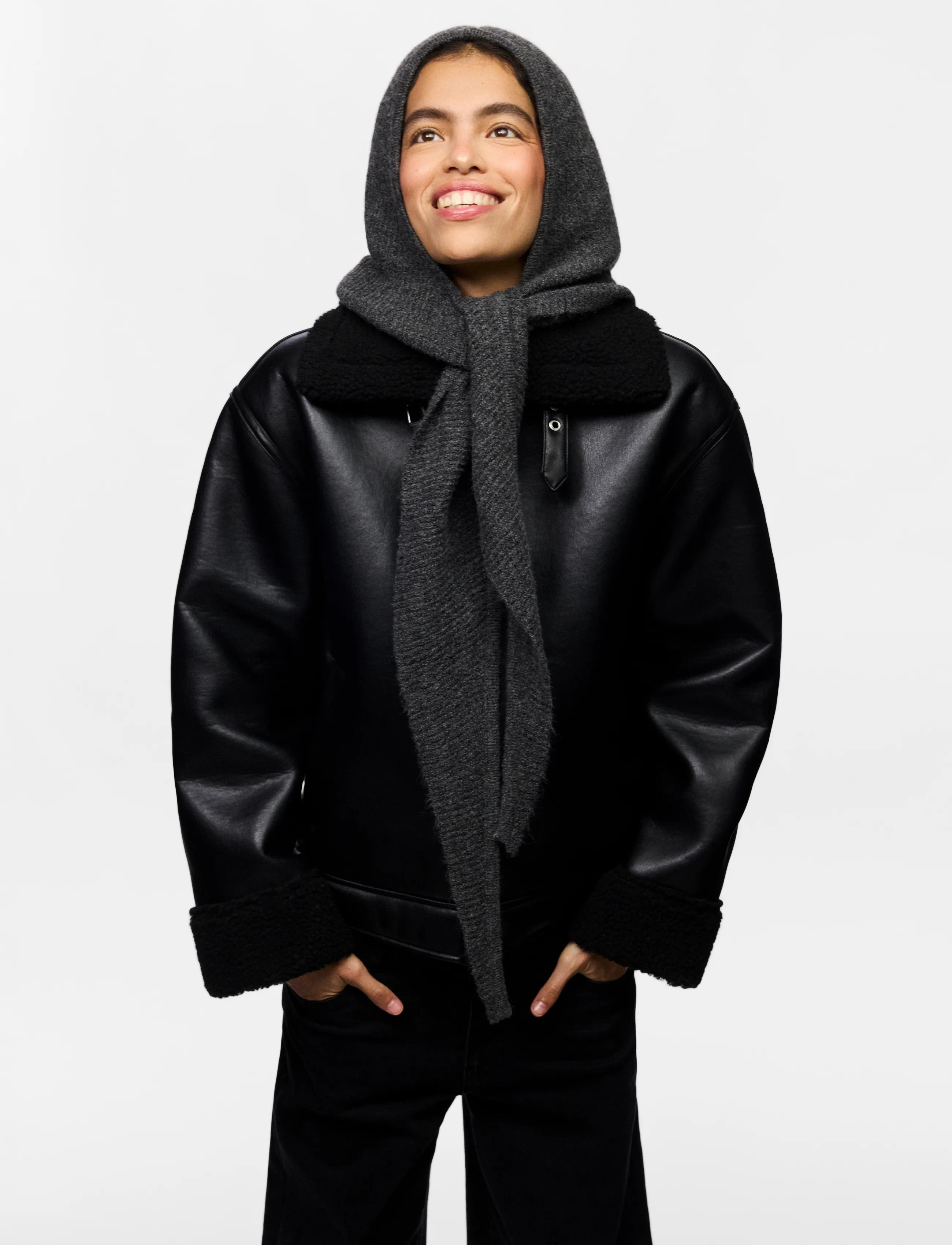 Pieces - PCAPRIL BONNET BC - balaclava - medium grey melange - 2
