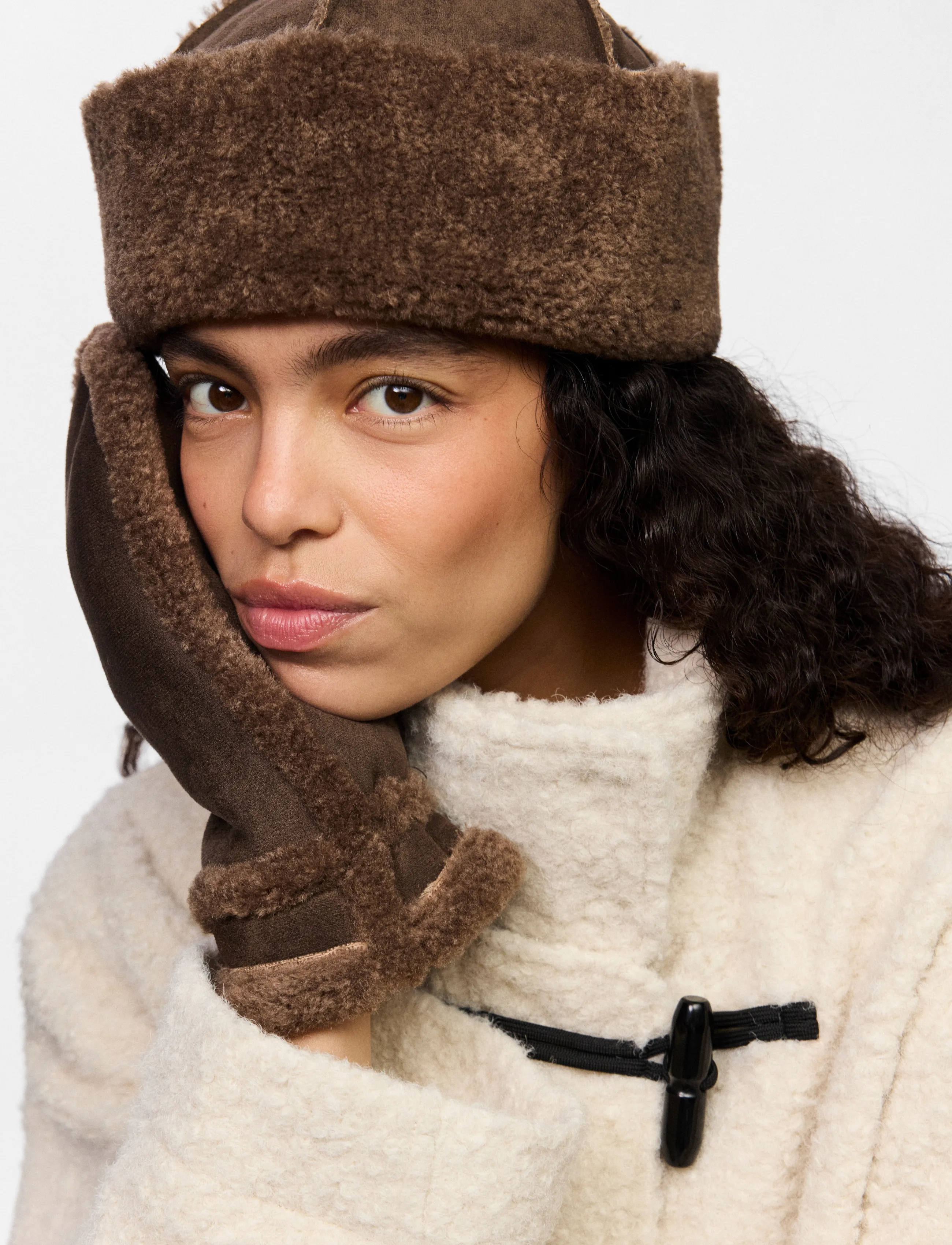 Pieces - PCARLO MITTENS - fäustlinge - coffee quartz - 3