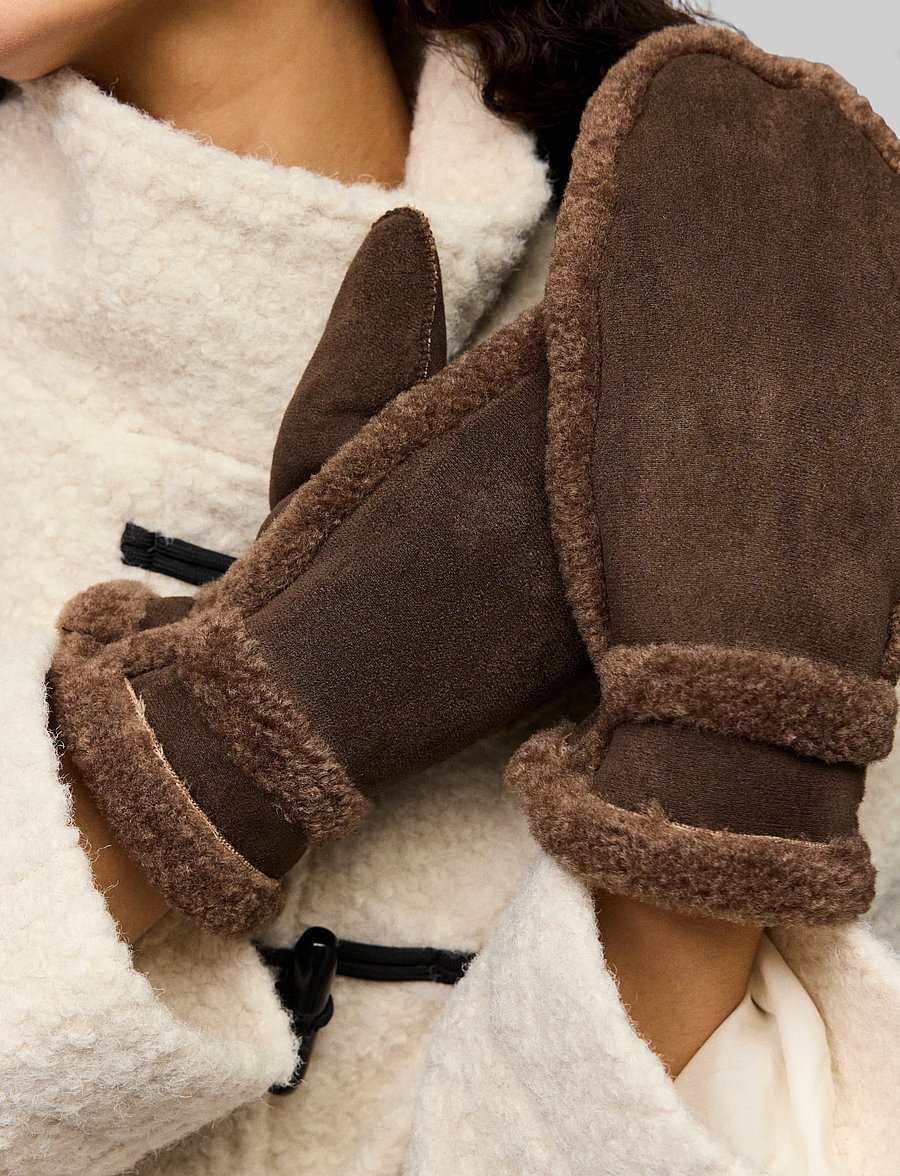 Pieces - PCARLO MITTENS - fäustlinge - coffee quartz - 4